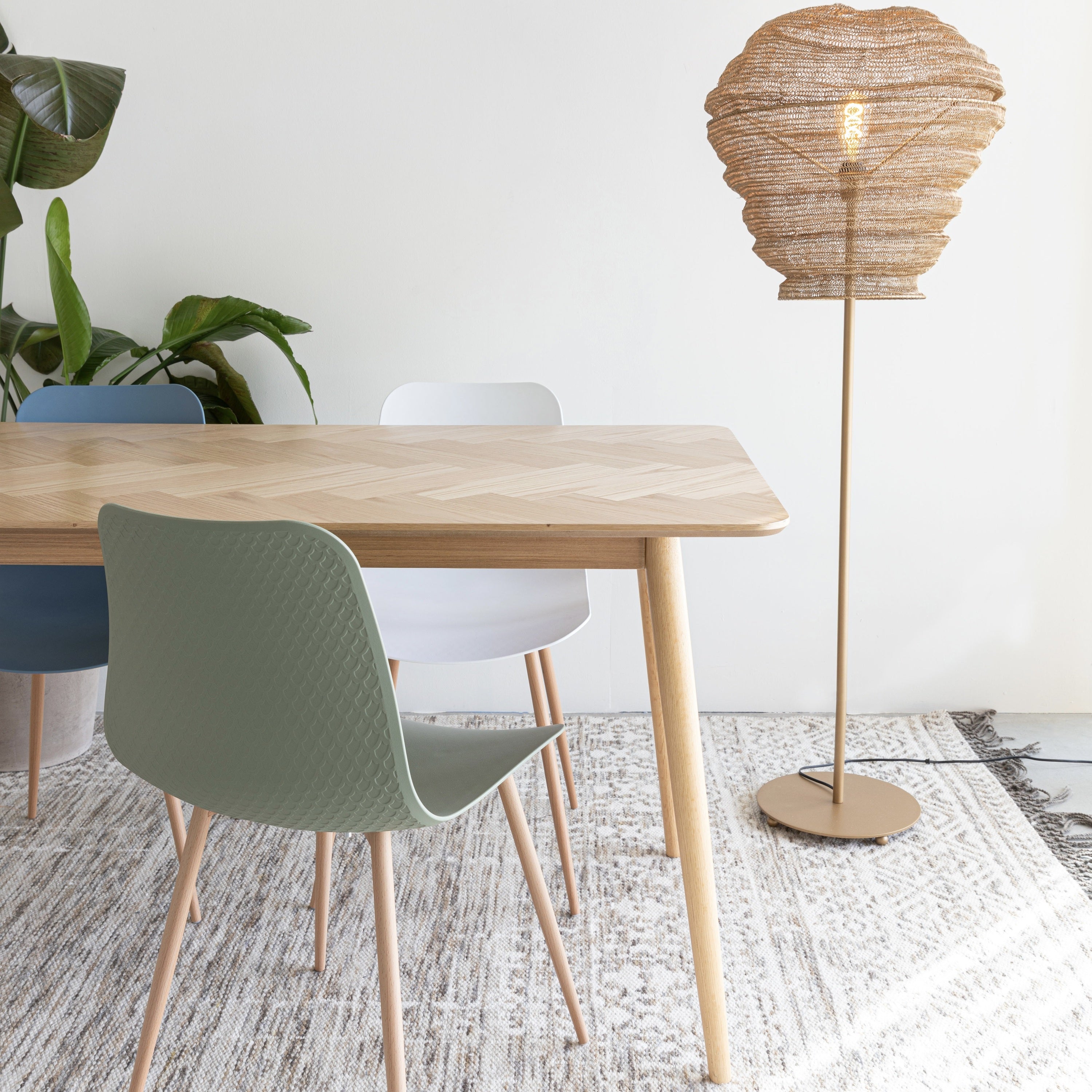 Blokker Fabio Eettafel Visgraat - 180 x 90 cm - Bruin