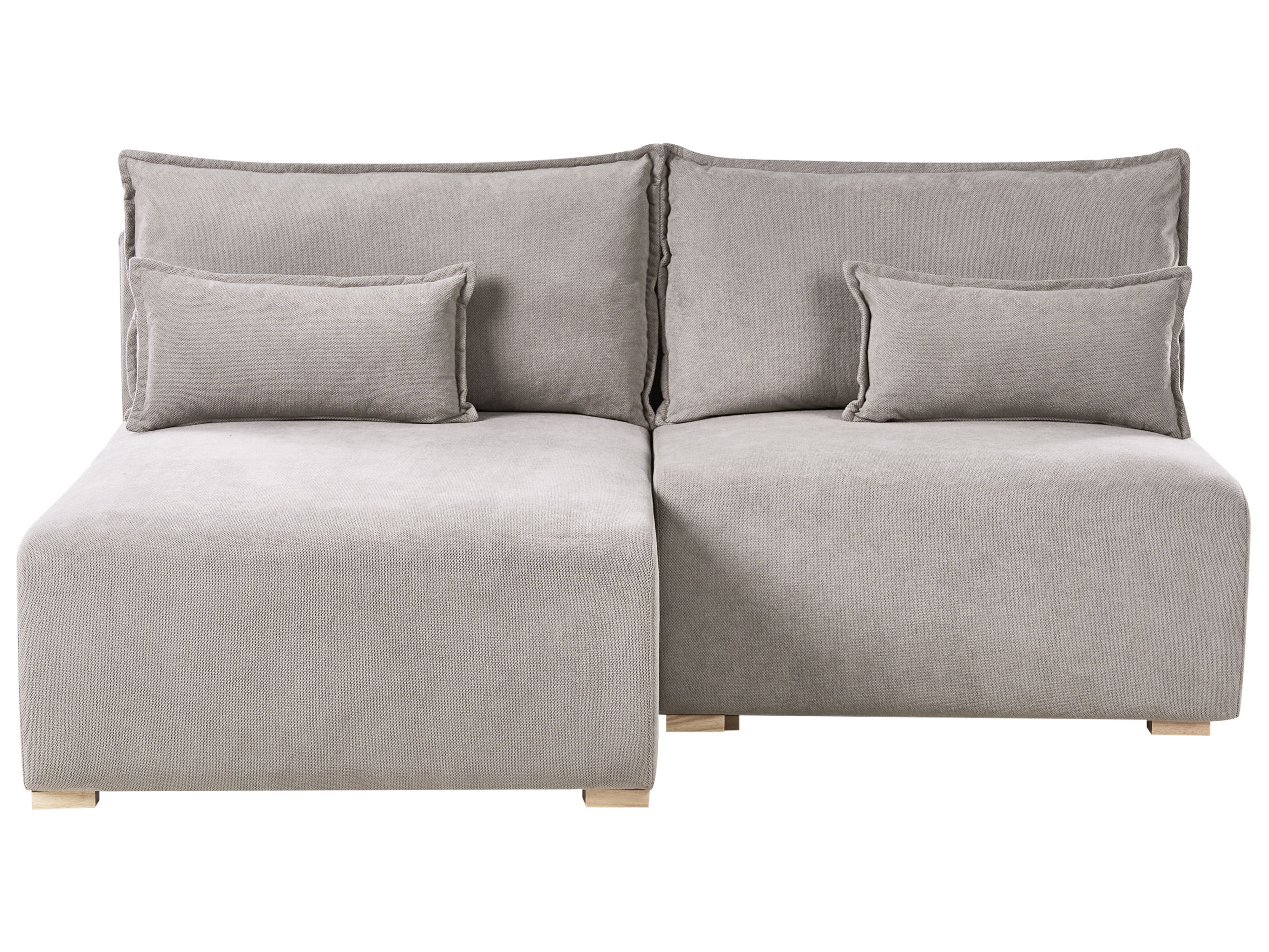 Modular Corner Sofa NERBO Fabric Grey Right Hand