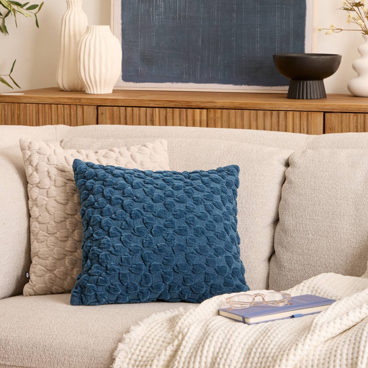 Cushion "Nova" Aegean Blue, 40x40 cm