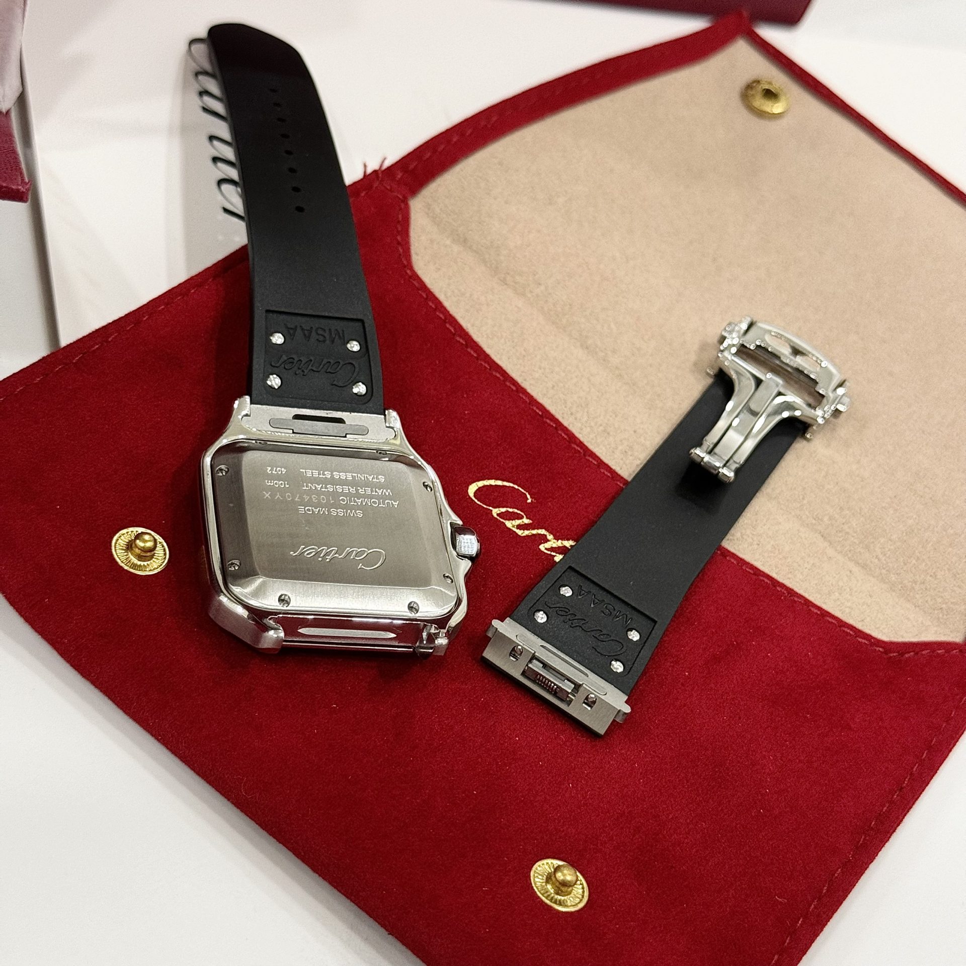 Cartier Replica Watches Santos WSSA0061 Green Dial Rubber Strap BV Factory 39.8mm - Top club