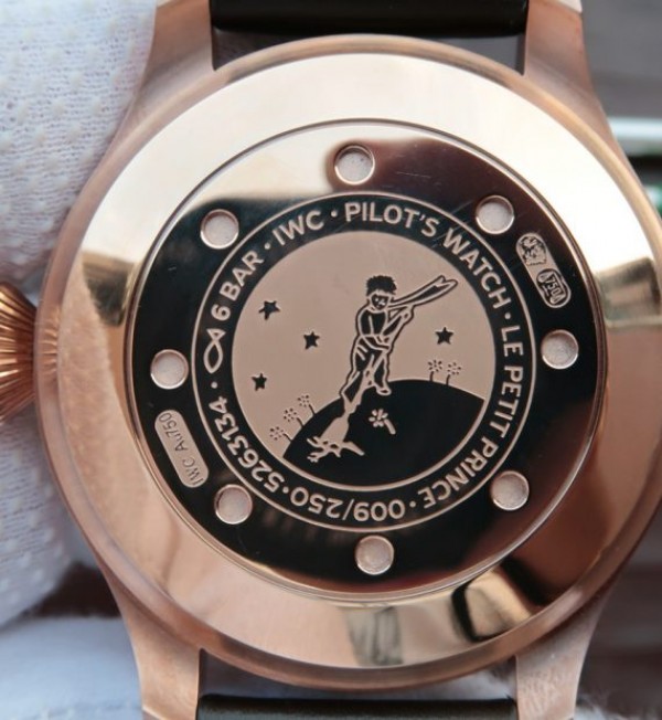 Replica IWC ZF Big Pilot IW500909 Le Petit Prince RG Leather Strap - Top club