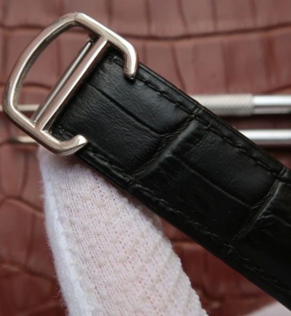 Replica Cartier JF Ballon Bleu 42mm White Textured Dial Black Leather Strap MIYOTA9015 - Top club