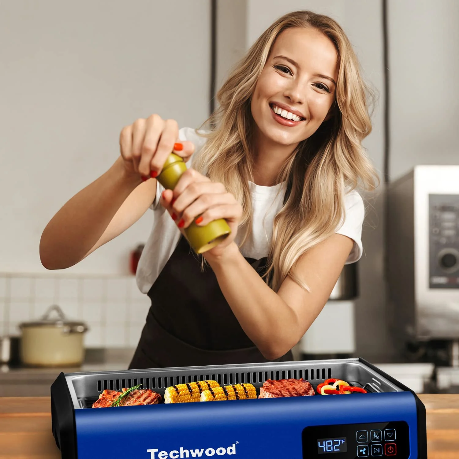 Techwood Indoor Smokeless Grill, 1500W, Black, Electric Portable Korean BBQ Grill with Tempered Glass Lid - Image 30