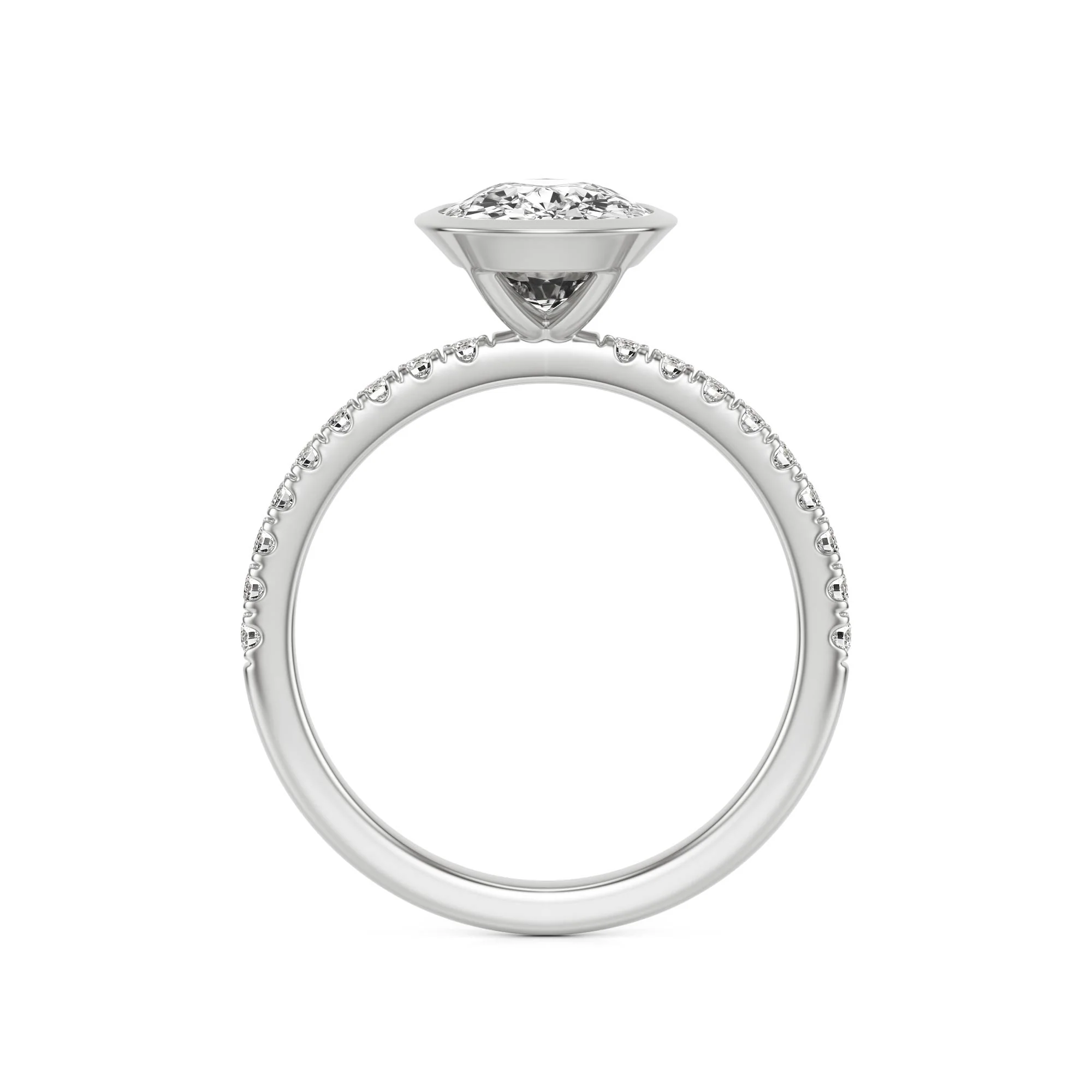 The Elongated Cushion Bezel Pavé