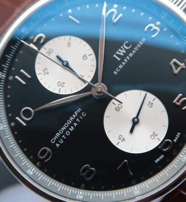 Replica IWC ZF Portuguese Chrono IW371404 Brown Leather Strap - Elite Watch Atelier