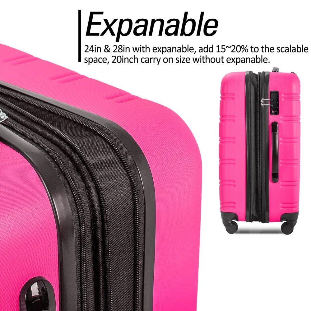 Tcbosik Luggage Sets, 3 Piece Set Hardside Suitcases with Spinner Wheels, 20/24/28 Travel Luggage Lightweight, Dark Blue - Image 29