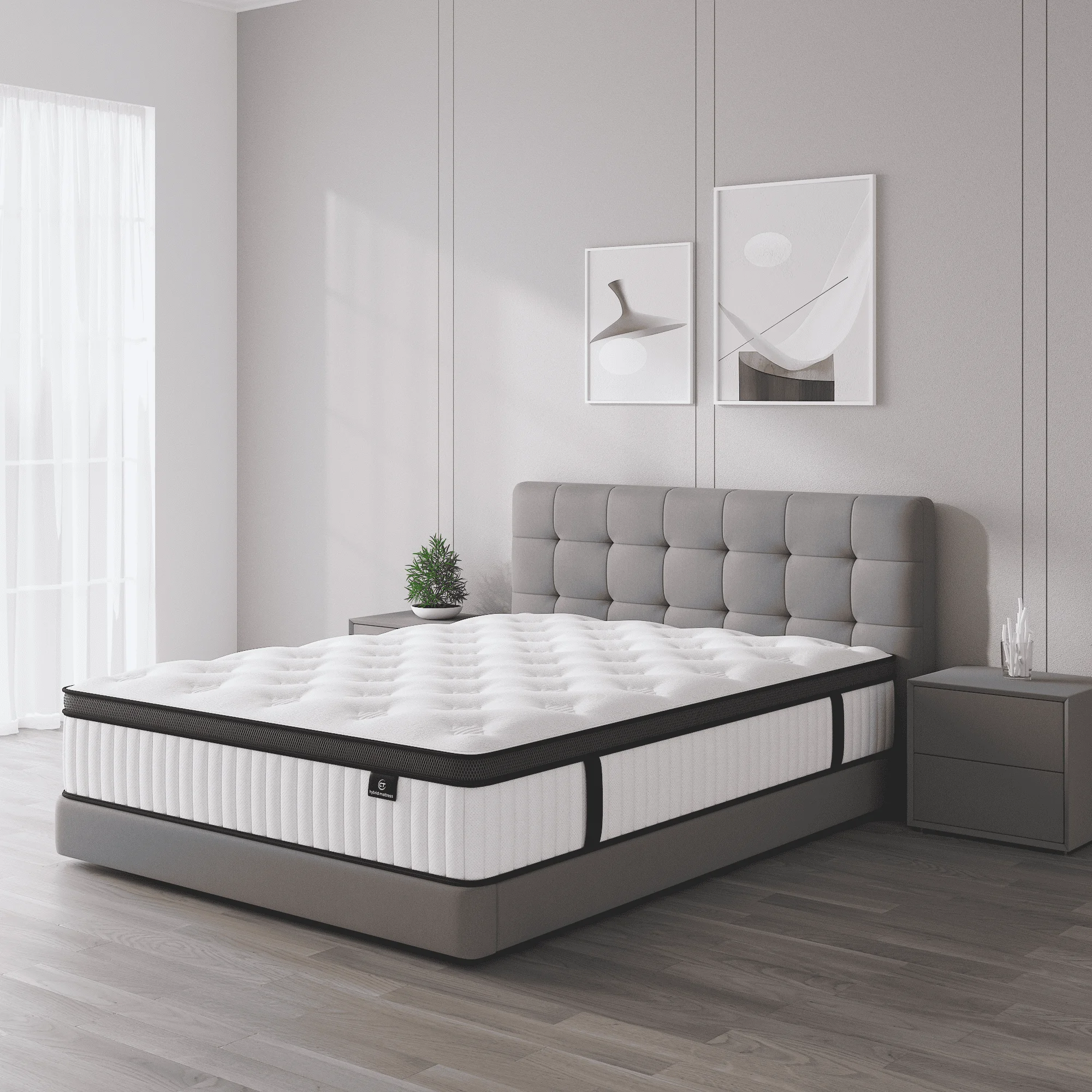 Madevos Full Mattress in a Box, 12 inch Memory Foam individual Pocket Spring Hybrid Mattress - Medium Firm Support with Soft & Breathable - Image 11