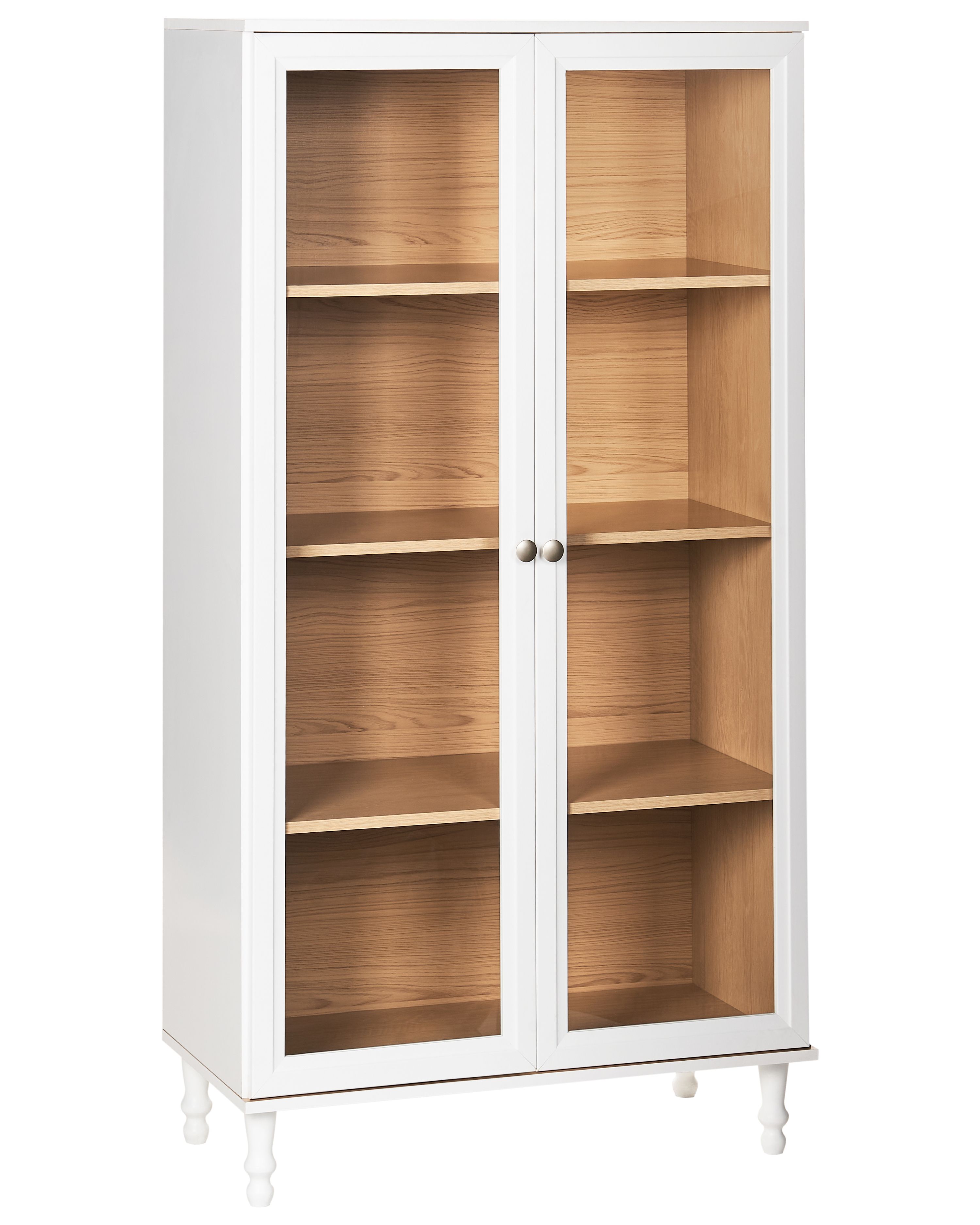 Glass Display Cabinet TINGLEDALE 80 cm White