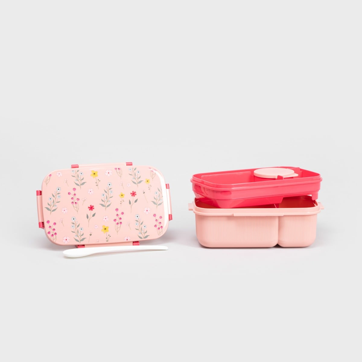 Zestaw lunchbox B2 LUSY różowy z kubkiem 1,8l + 0,5l