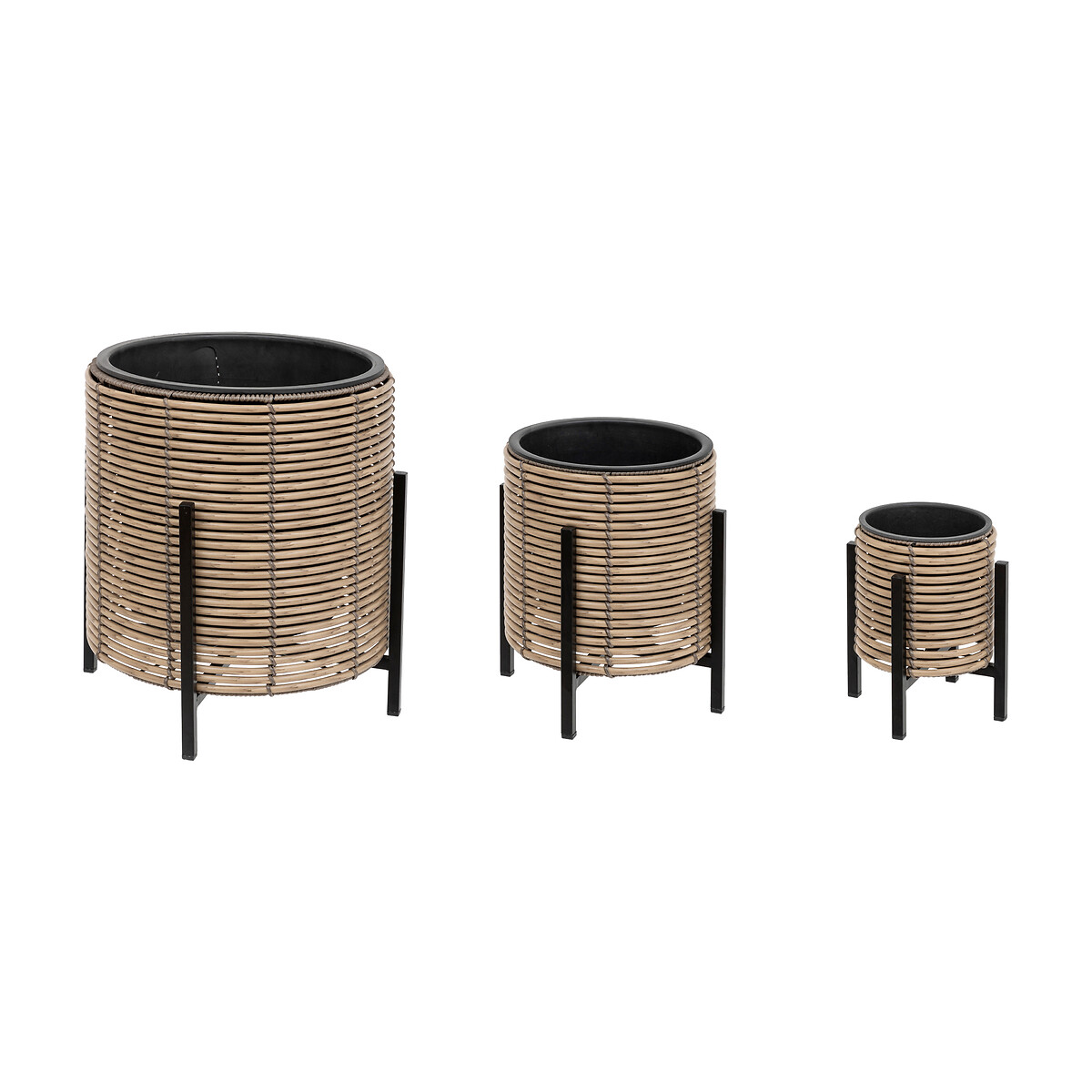"Cam" Set of 3 pedestal pots D.17/25/36 cm