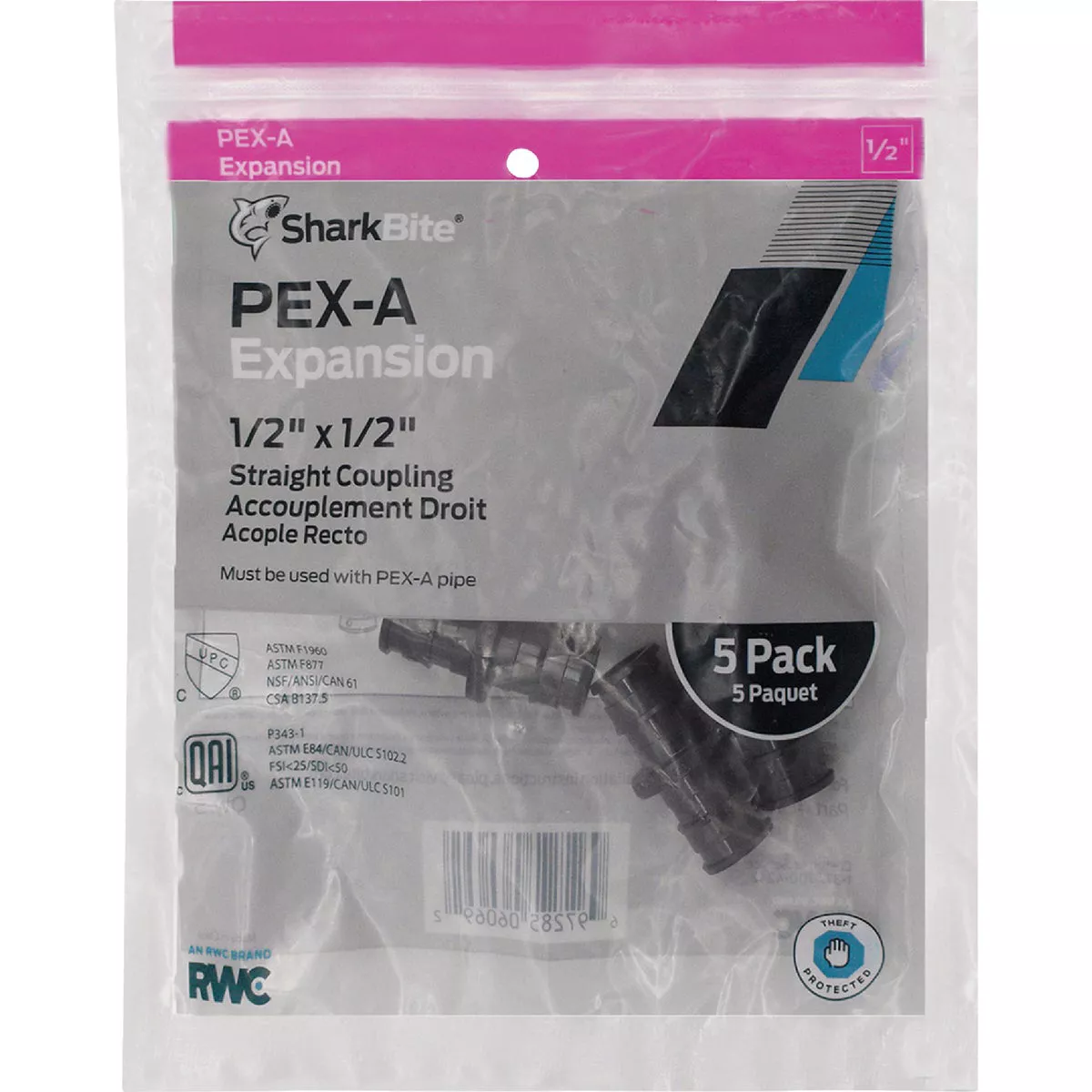 SharkBite 1/2 In. Poly PEX-A Coupling (5-Pack)