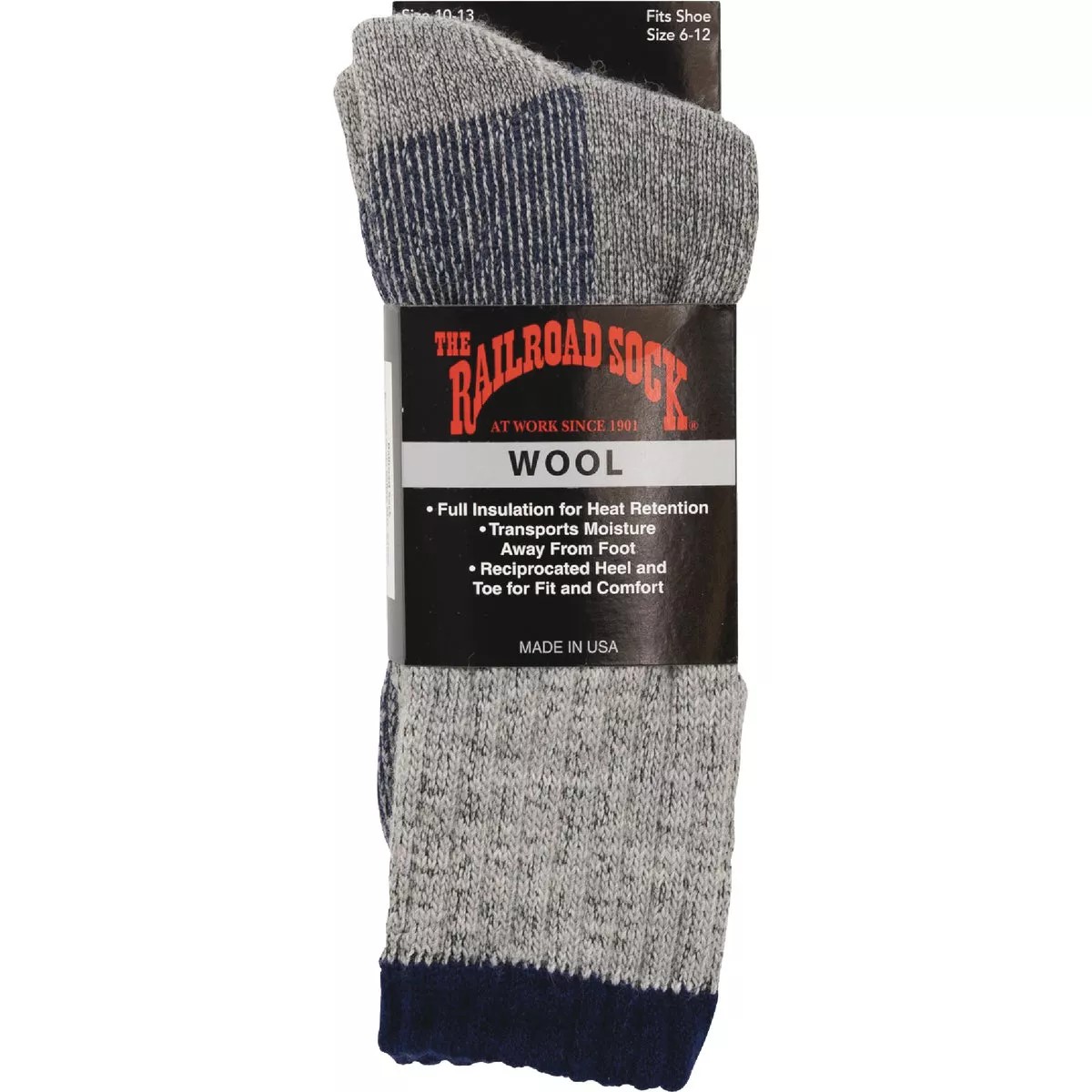 Railroad Sock Men's Black Outdoor Boot Sock