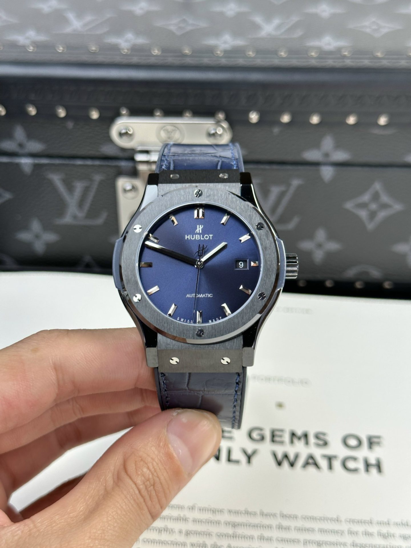 Hublot Classic Fusion Replica Watch Ceramic Refined Blue Dial 42mm - Top club