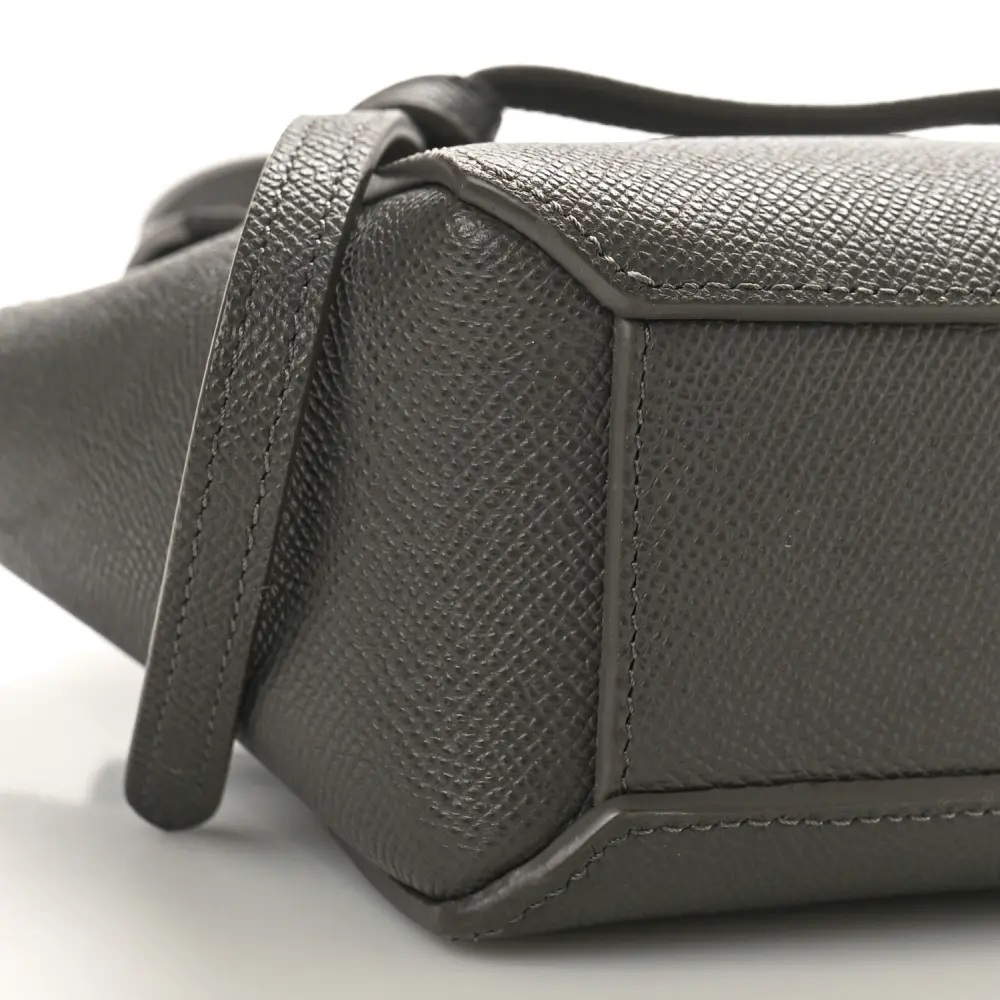 Replica Handbags – Celine Grey Grained Leather Mini Pico Belt Bag1:1High-quality replica