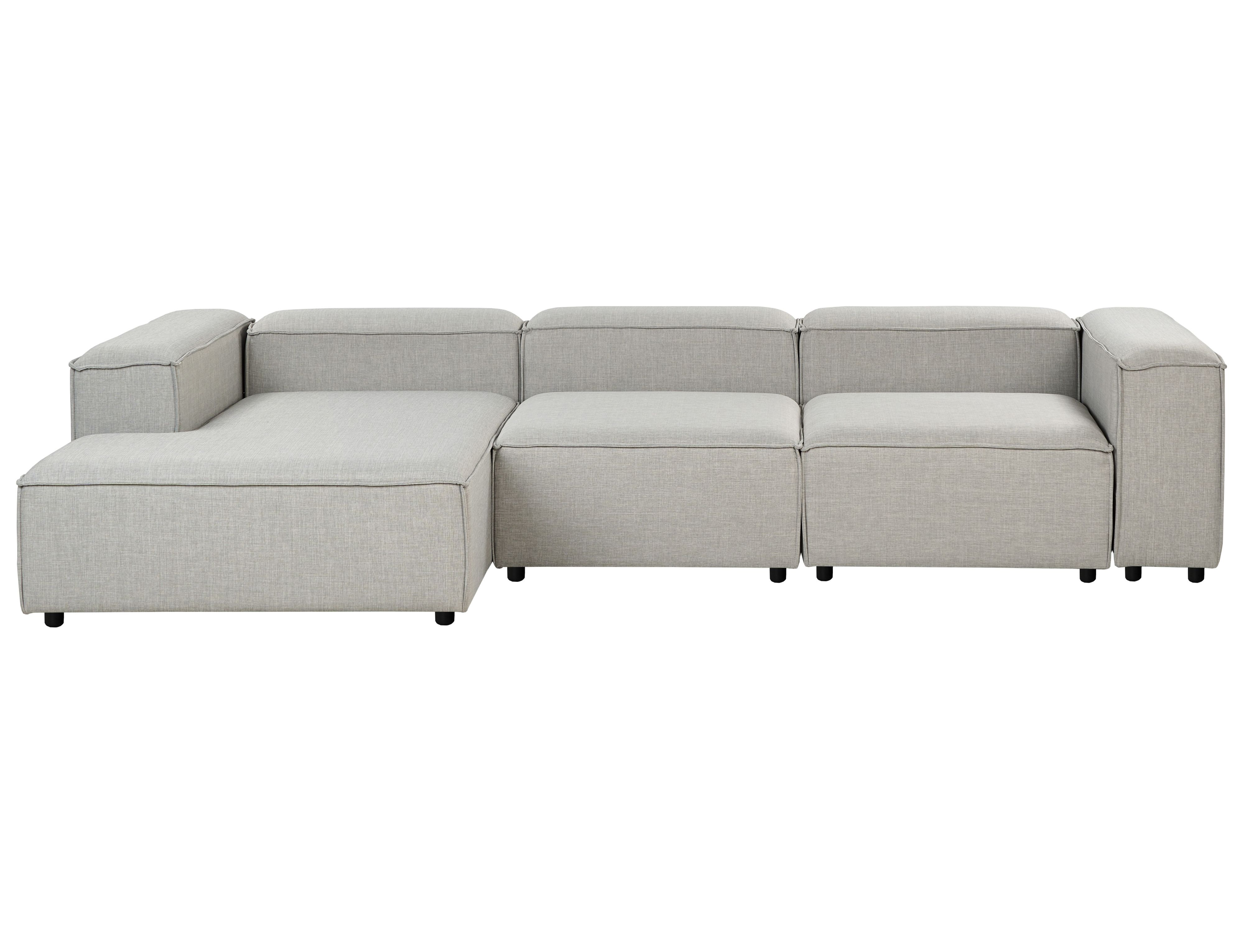 Modular Corner Sofa 4 Seater ARDAL Fabric Light Grey Right Hand