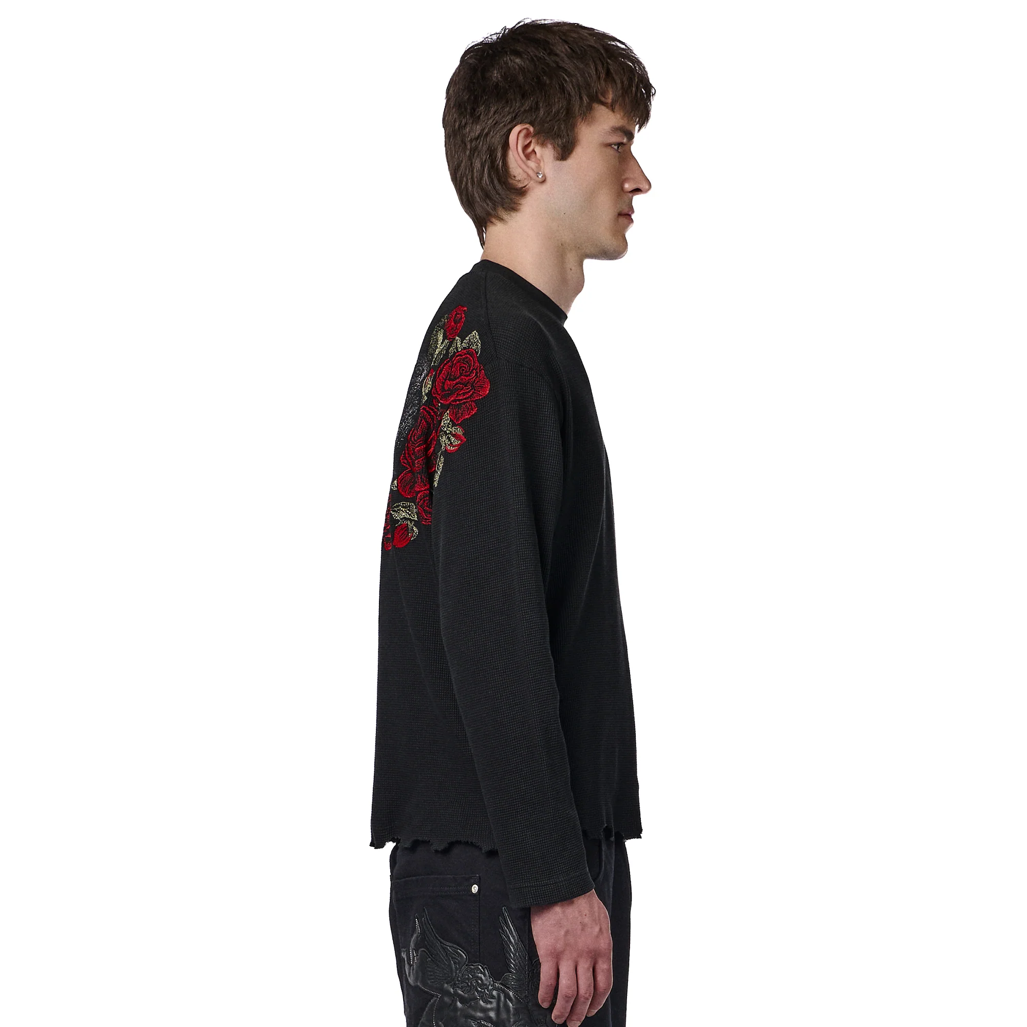 "hellboy" waffle Longsleeve black