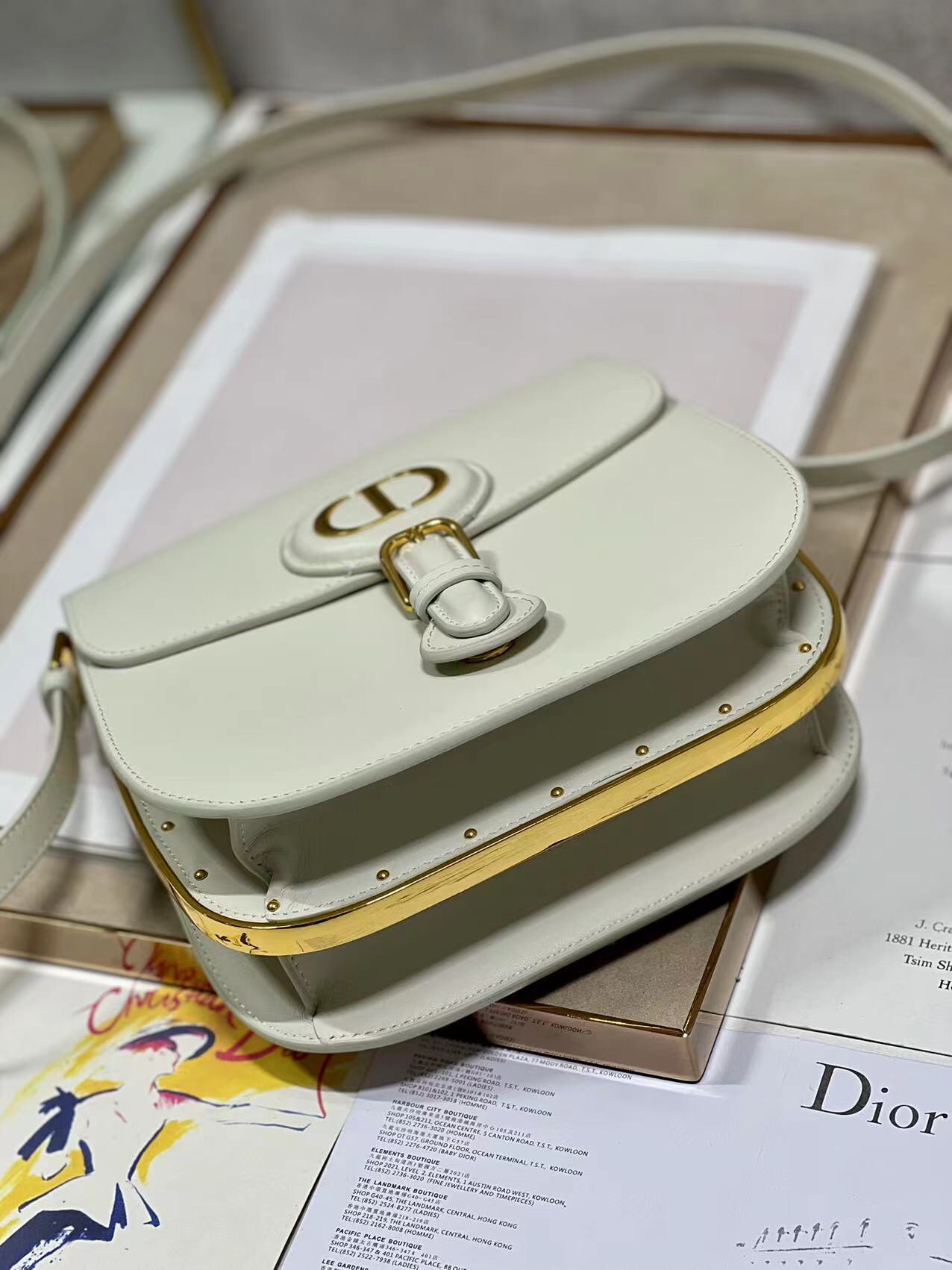 Bobby Frame Bag Black/Brown/White/Greige For Women 8in/20cm M9333UMOF_M9001:1High-quality replica