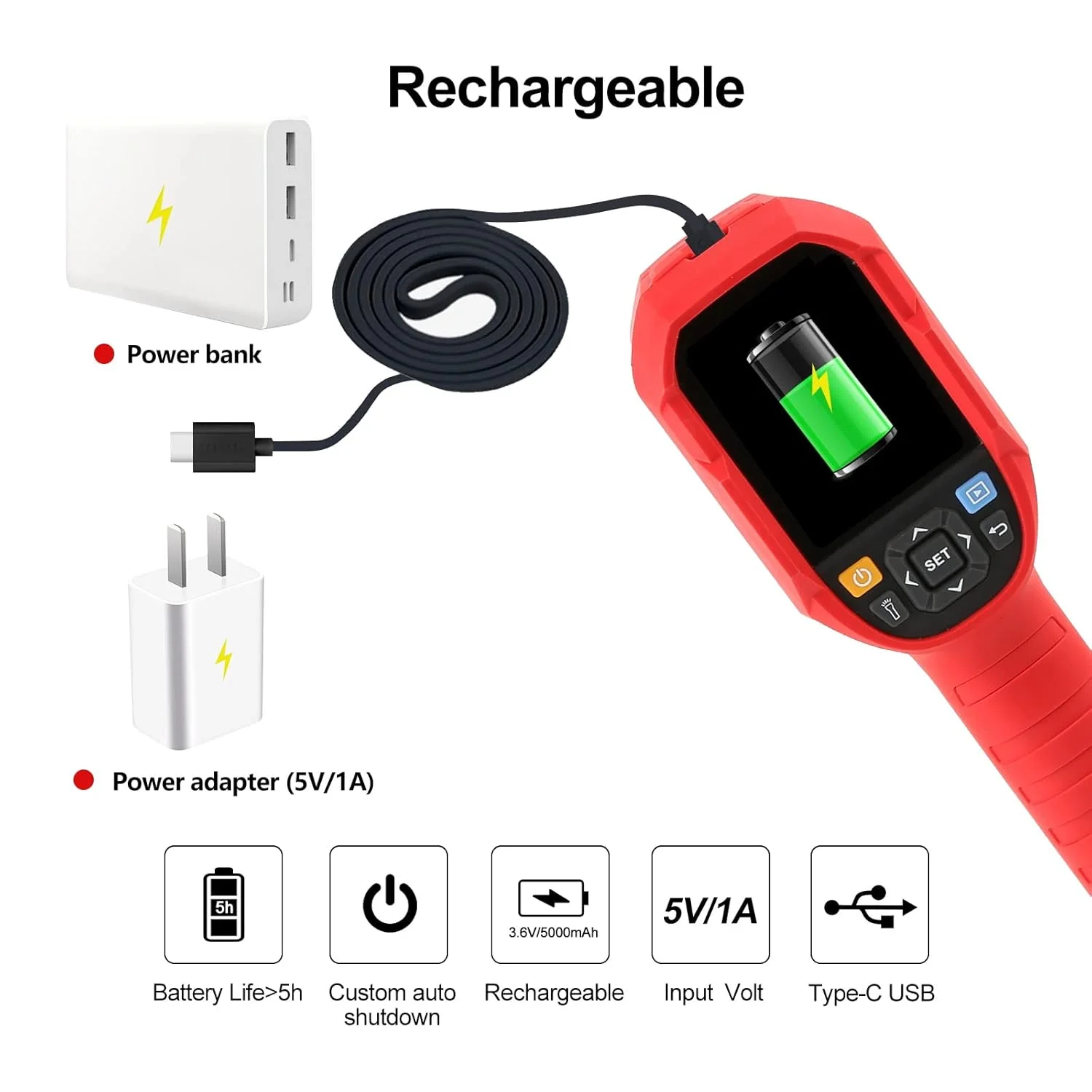UNI-T UTI120S Thermal Imaging Camera 120x90 IR Resolution 10800 Pixels -20~400�� 2 Meter Drop Durability IP54 Rechargeable 16GB MicroSD - Image 22