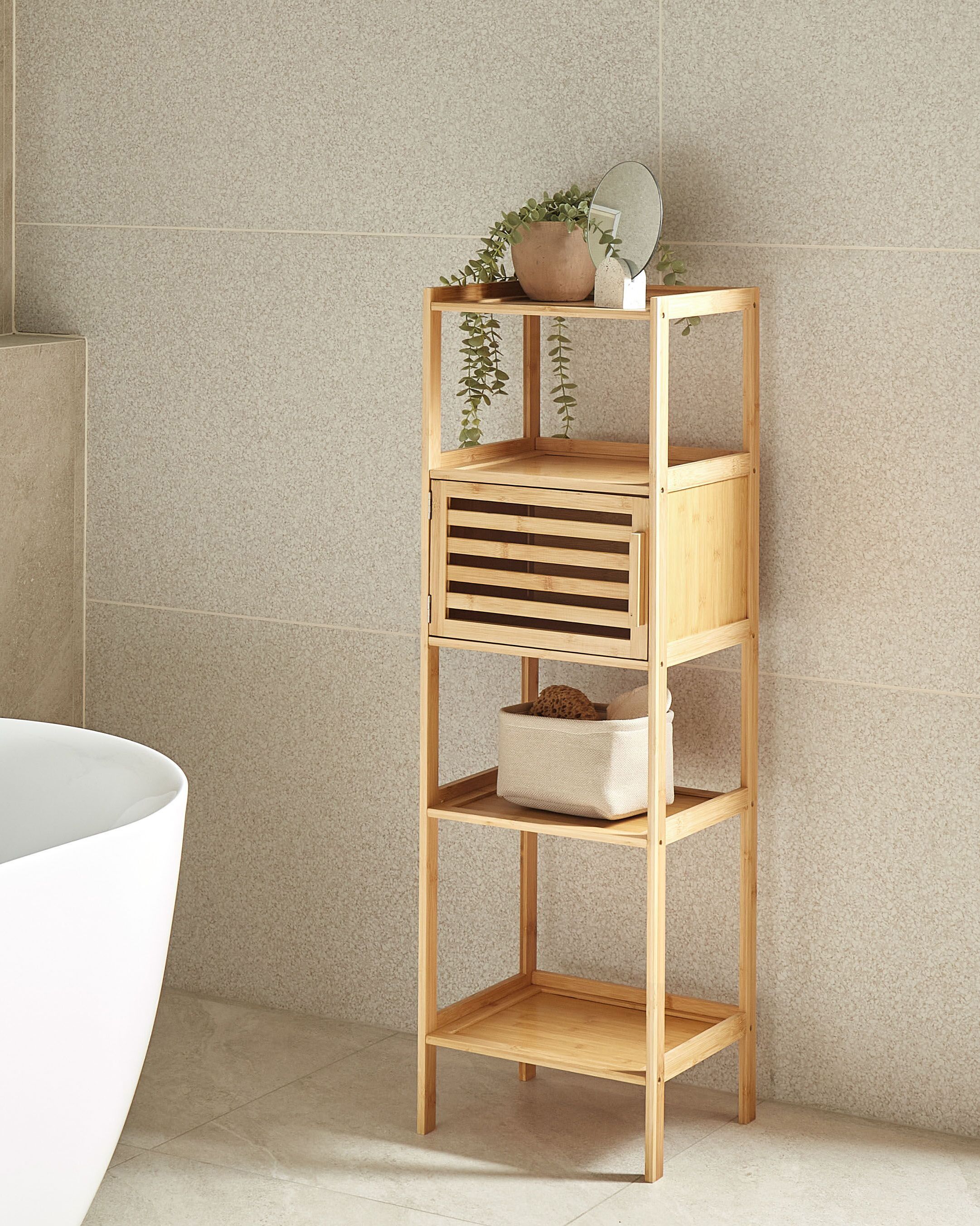 Shelving Unit LAFAYETTE Bamboo Light Brown