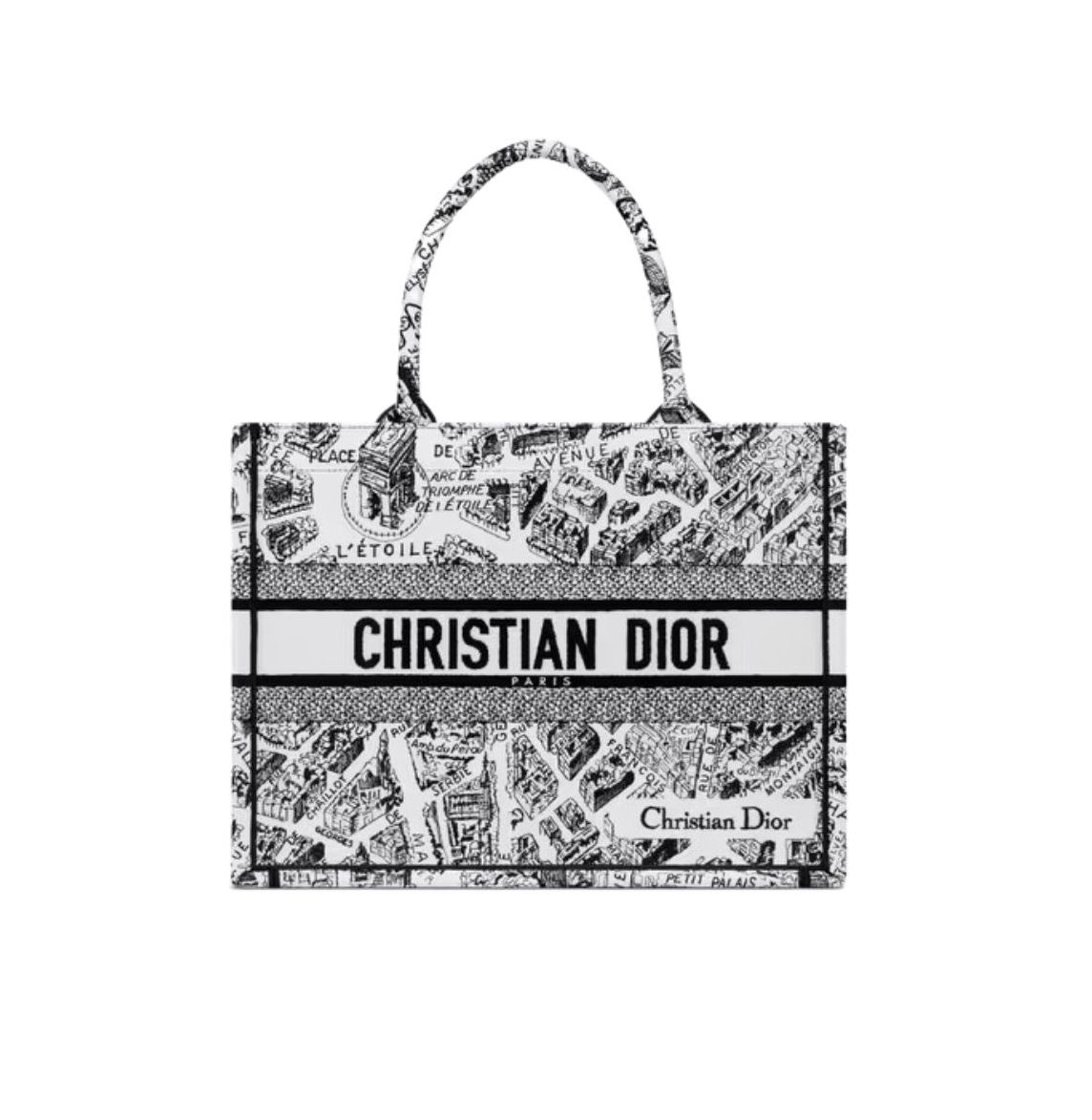 Medium Dior Tote Bag Black And  For Women 14in/ 36cm M1296ZOMP_M041