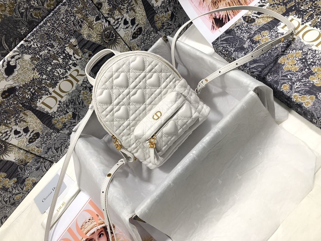 Mini Dior Backpack Heart White/Red Black For Women‎ 8 in/ 21 cm CD1:1High-quality replica