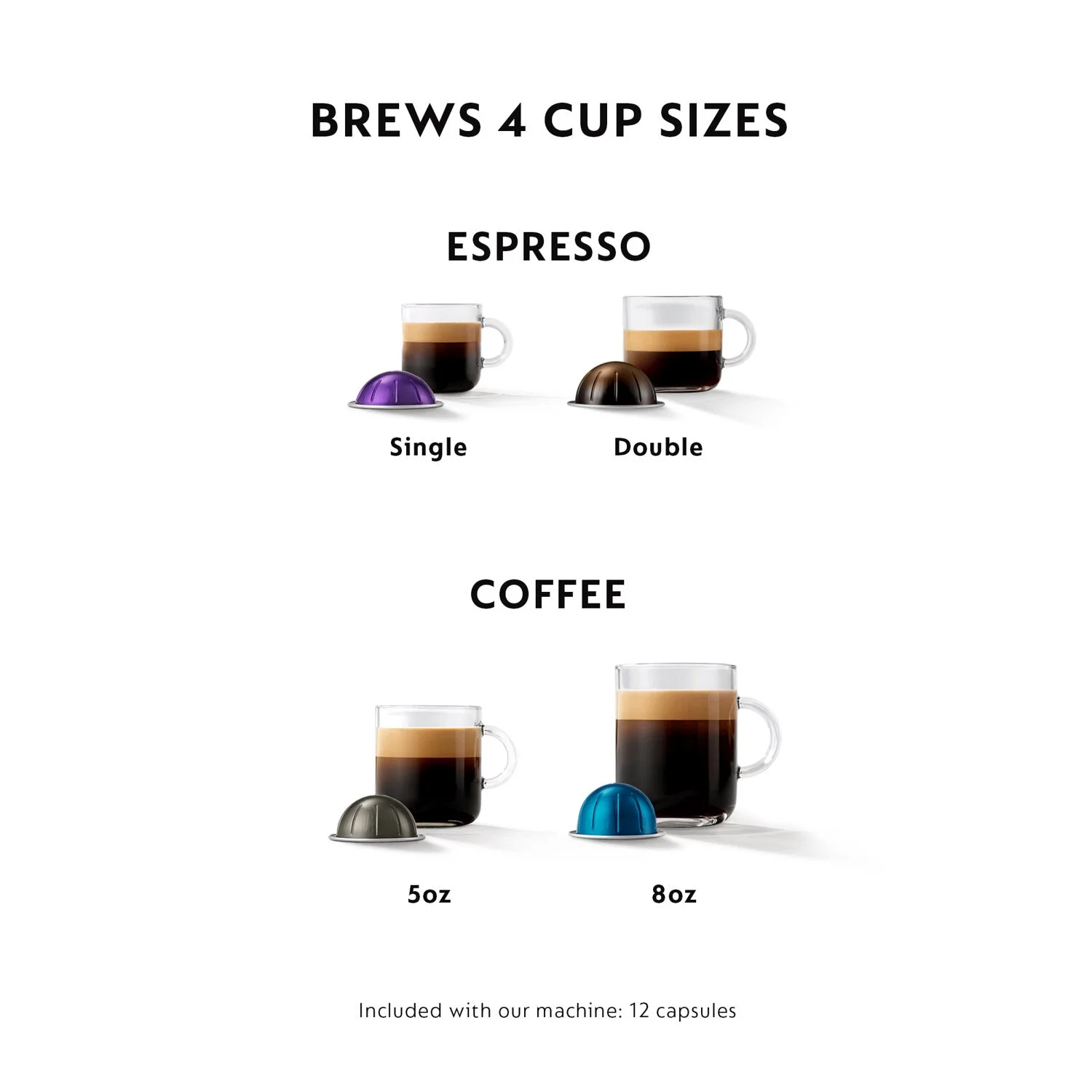 Breville Nespresso Vertuo Coffee & Espresso Single-Serve Machine in Matte Black - Image 10