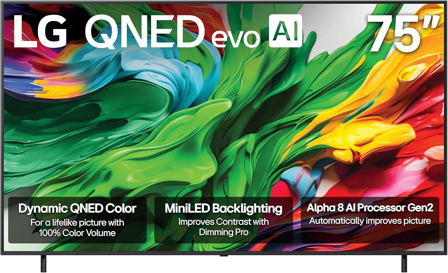 LG 75-Inch Class QNED evo AI QNED85A Series Mini LED 4K Smart TV w/AI Picture  AI Sound  HDR10  AI Super Upscaling 4K  Filmmaker Mode  Wow Orchestra  Alexa Built-in (75QNED85AUA  2025)