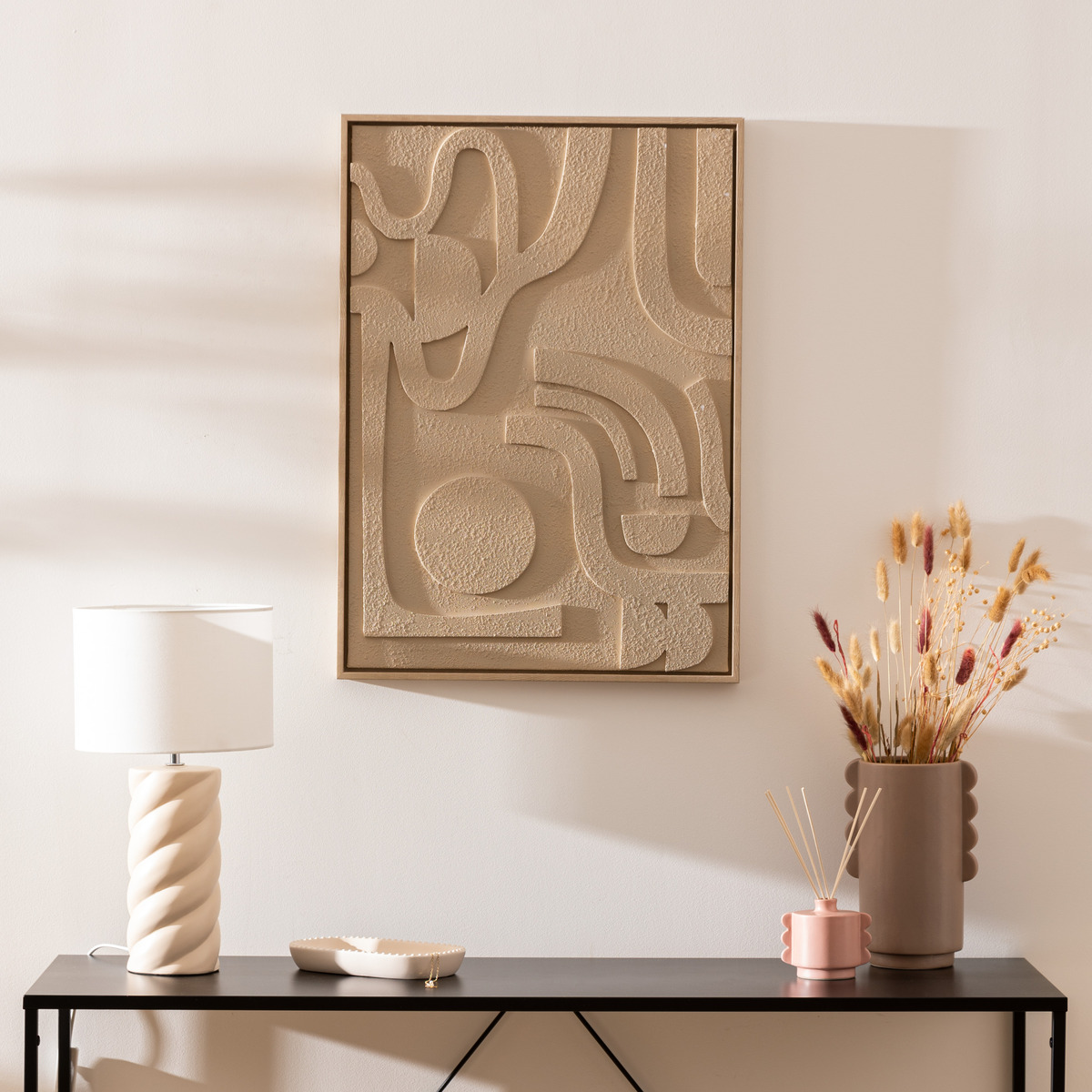 3D wall art "Azra" Beige, 50x70 cm