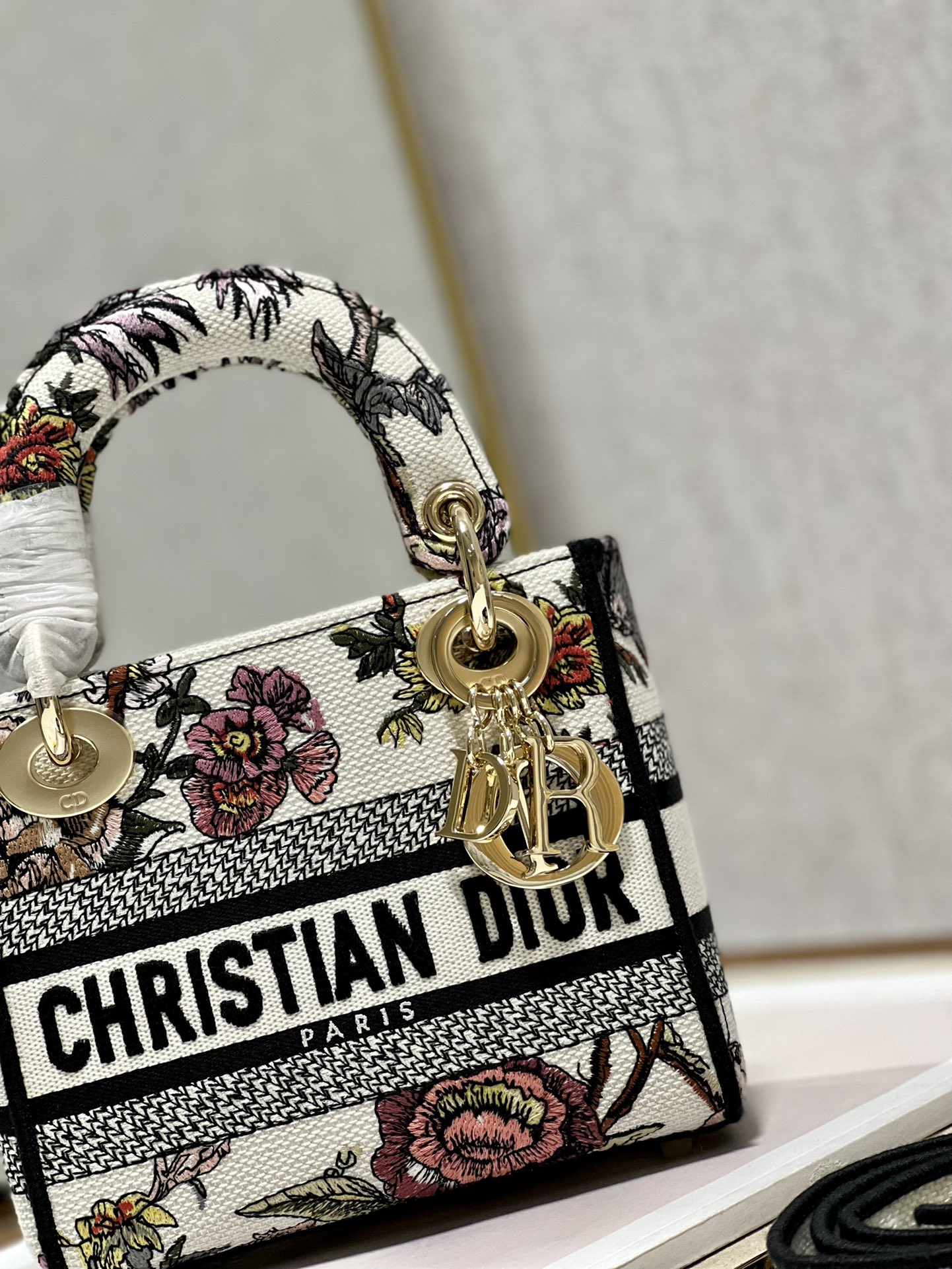 Mini Lady D-Lite Bag White/Black For Women 6.5in/17cm1:1High-quality replica