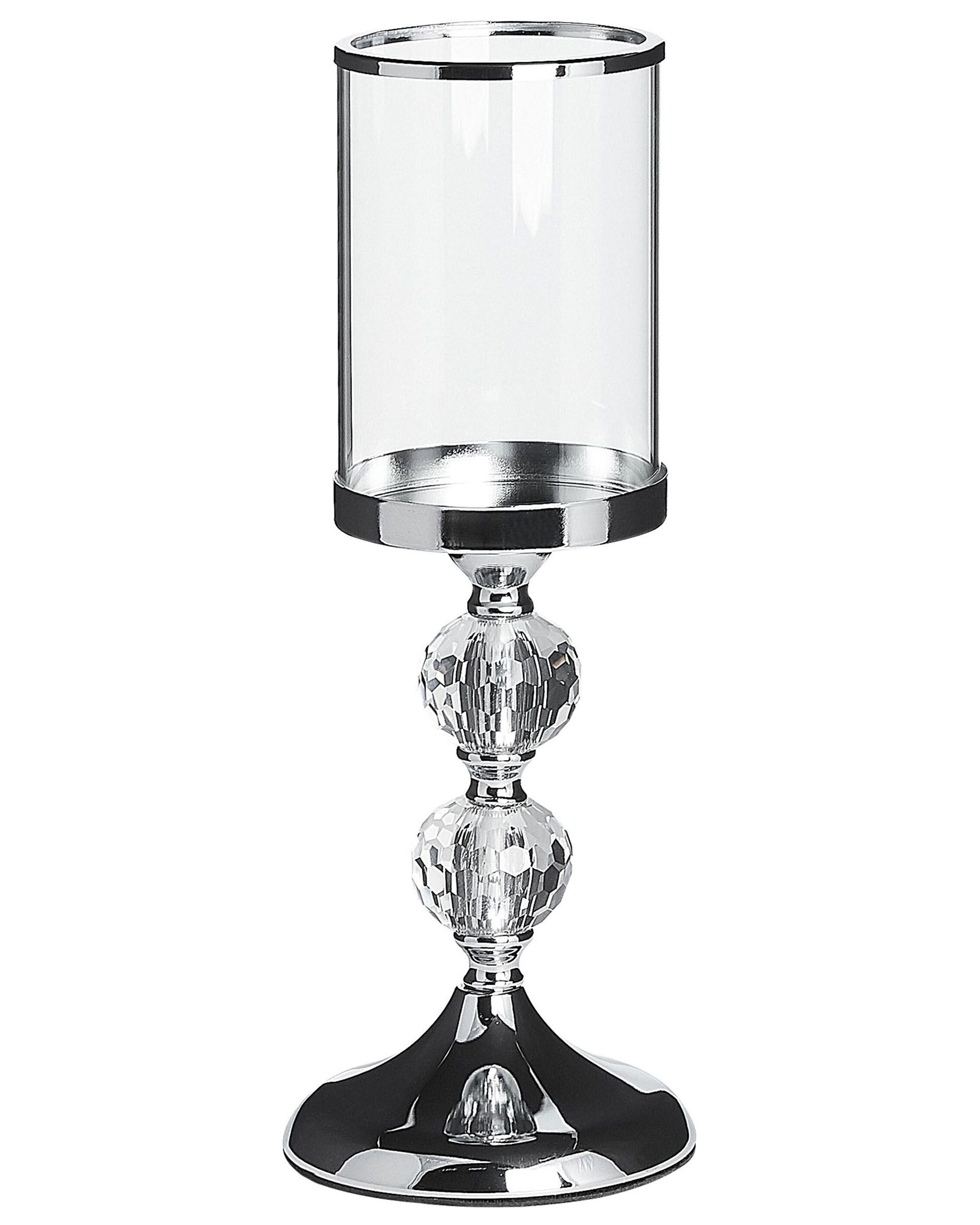 Candle Holder COTUI Glass 36 cm Silver