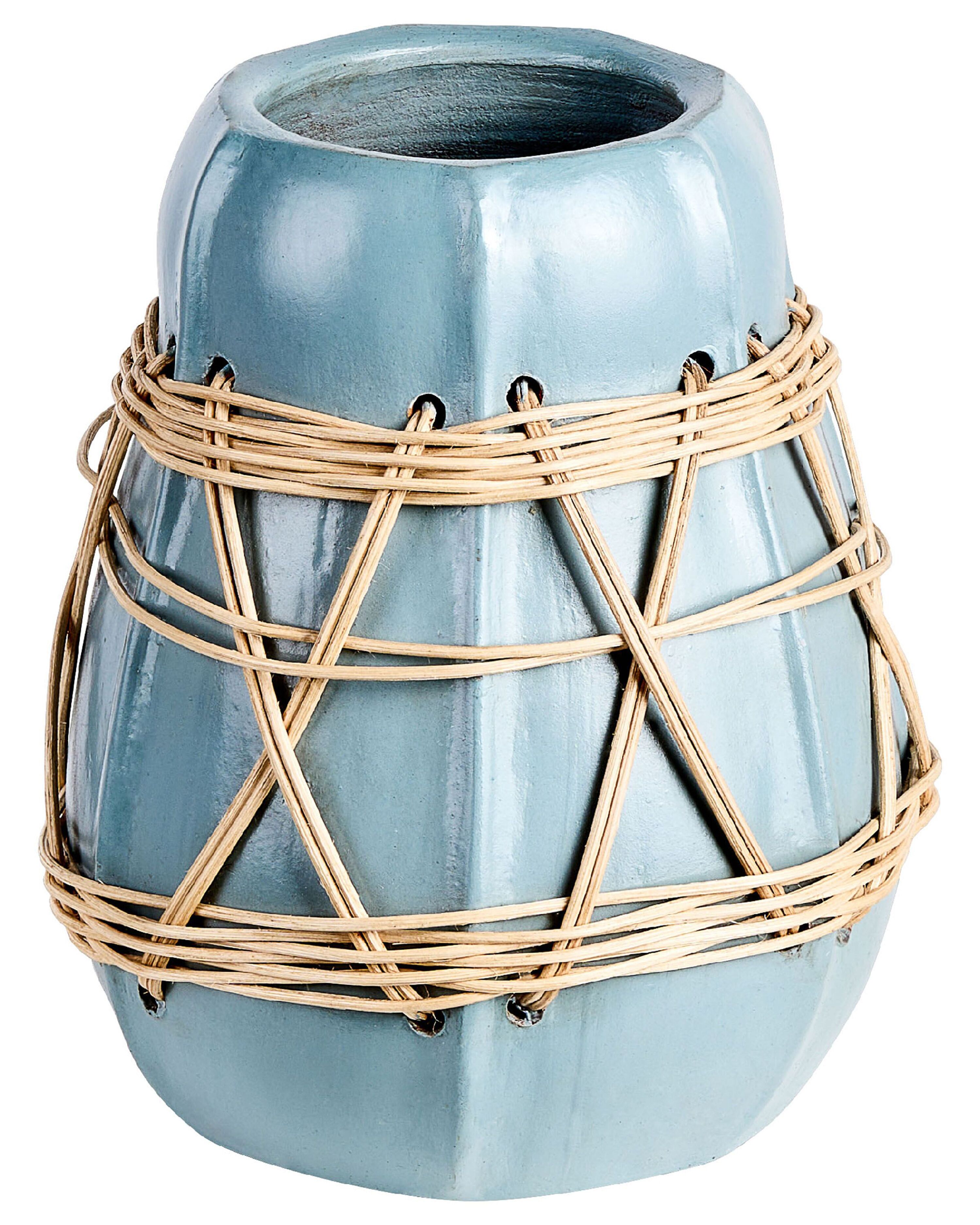 Decorative Vase KAMERING Ceramic 27 cm Blue