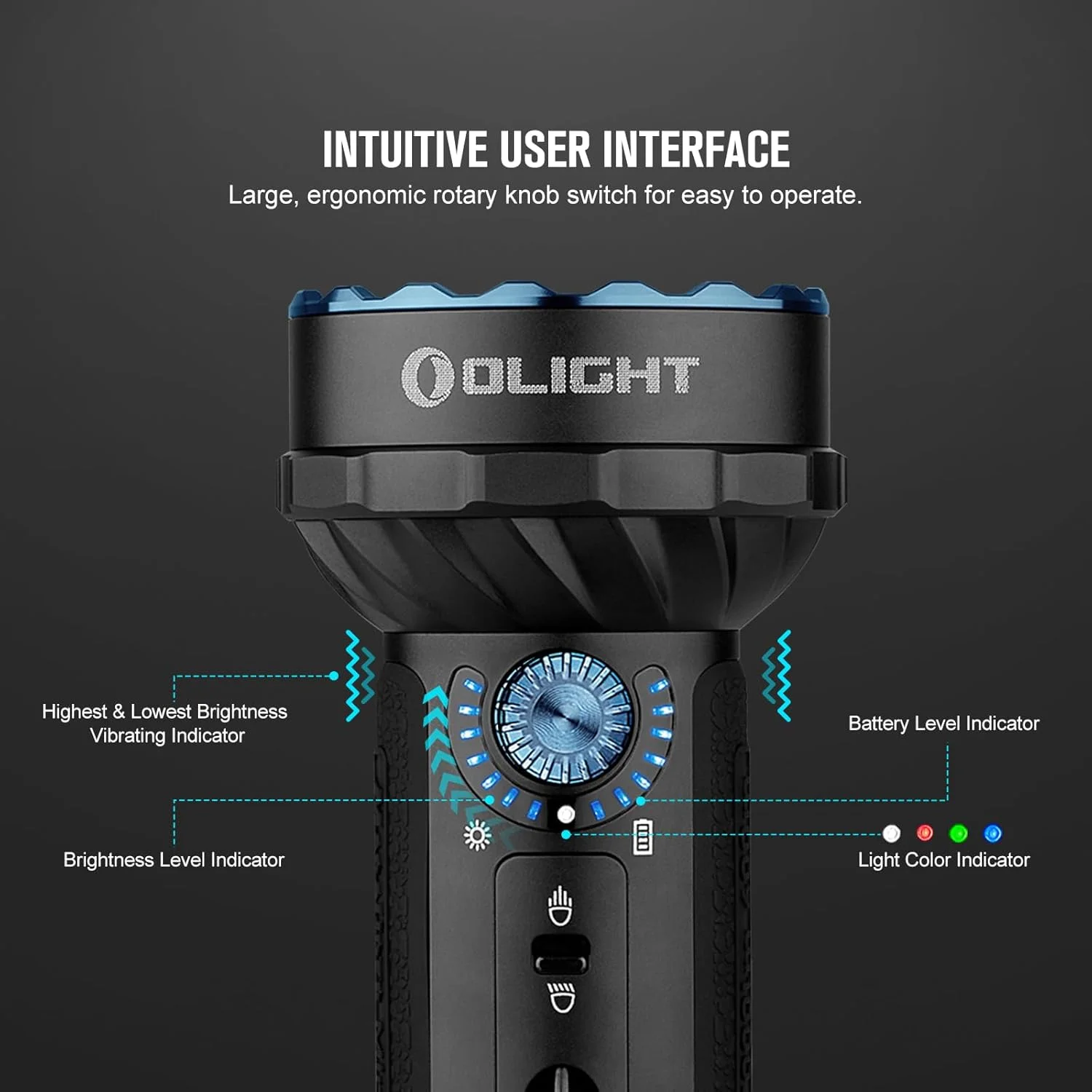OLIGHT Marauder Mini 7,000 Lumens Bright Flashlight with 600 Meters Beam Distance, Powerful RGB Lights, Magnetic Rechargeable for Outdoors Work, Hunting, and Searching(Black) - Image 10