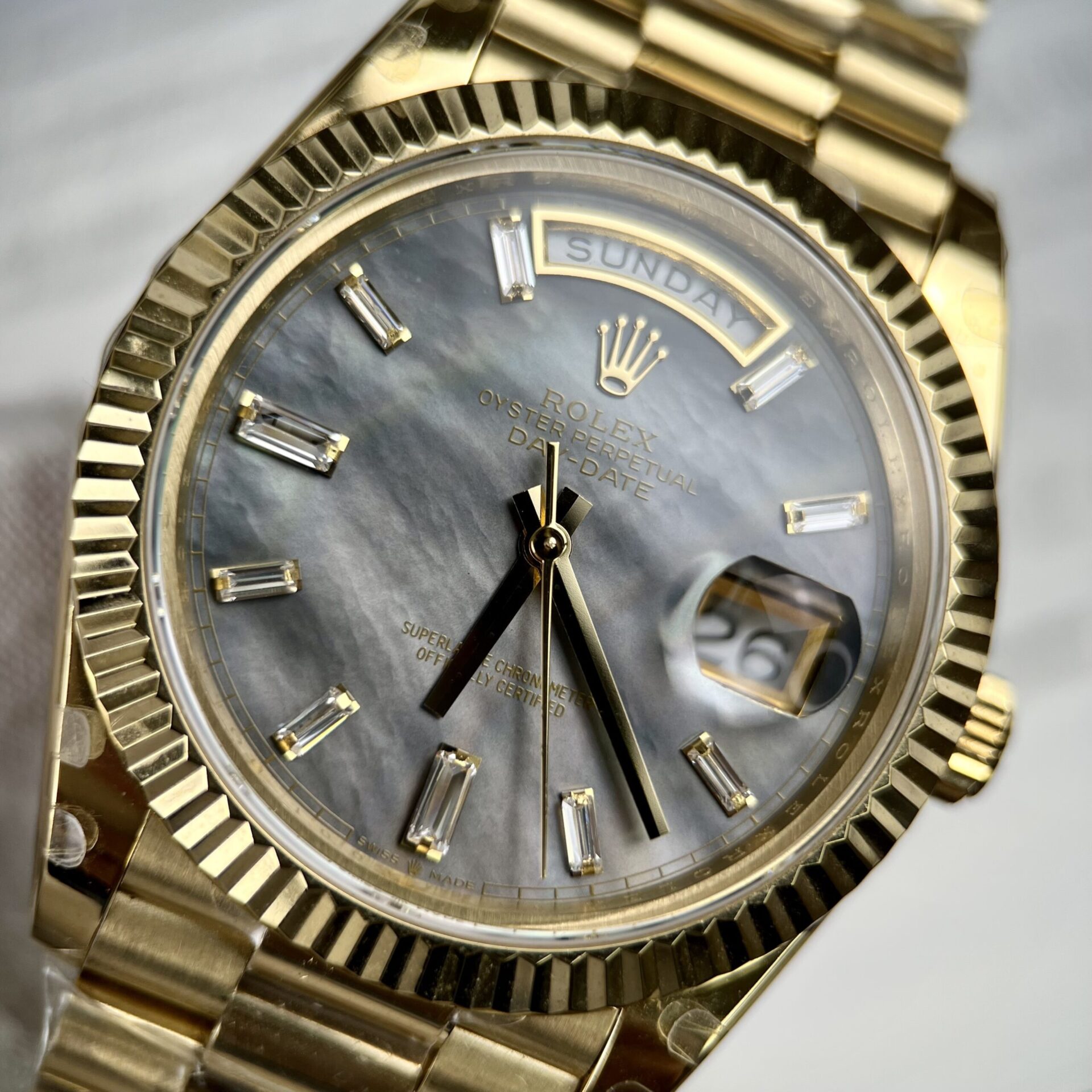 Rolex Day-Date Clone Watch Mother Of Pearl Dial TW Factory 40mm - Elite Watch Atelier
