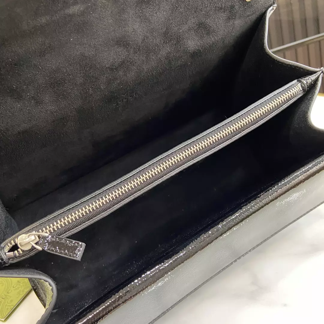 Dionysus Small Shoulder Bag in Black Patent Leather1:1High-quality replica