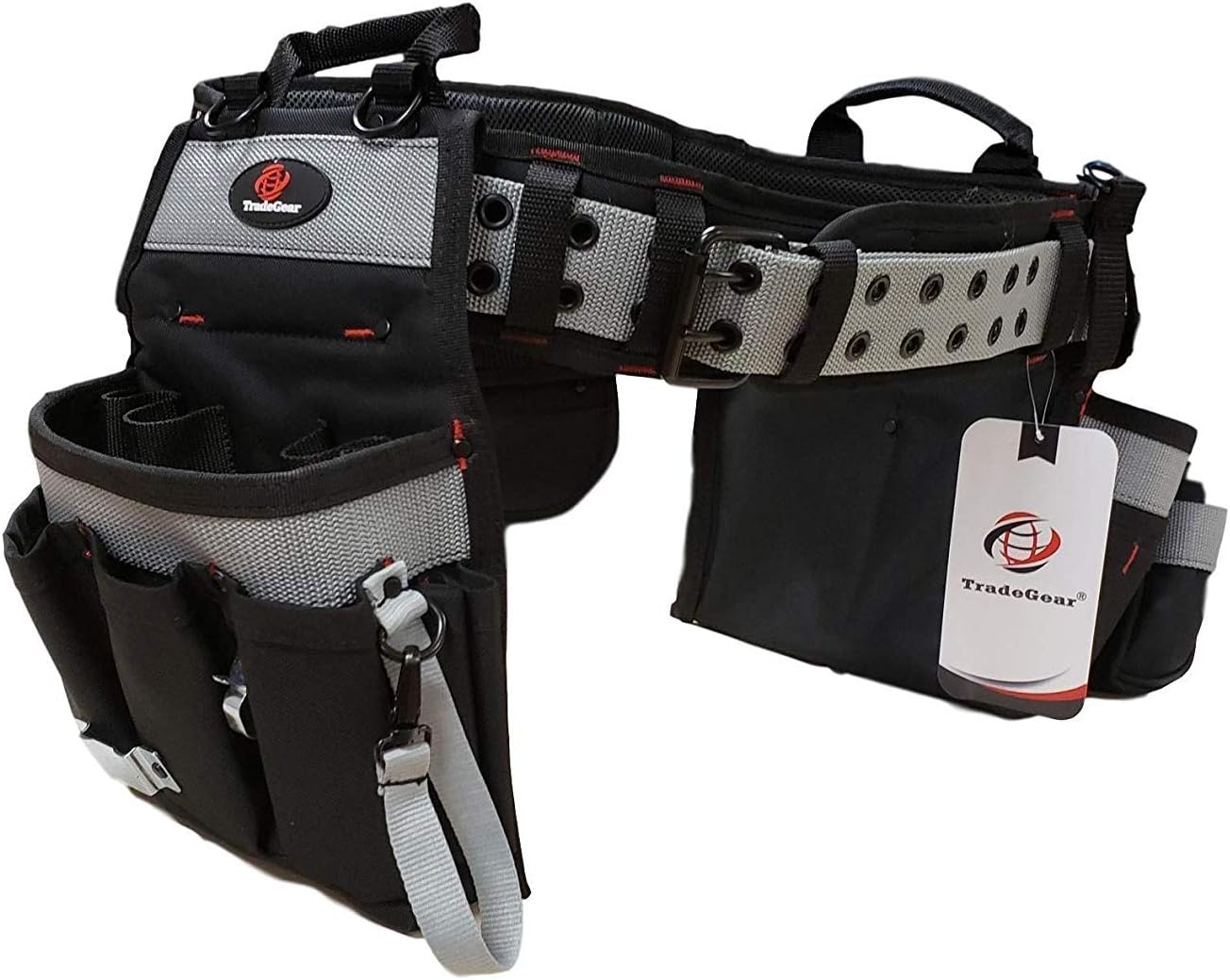 TradeGear Part#SZA Electrician's Belt & Bag Combo - Heavy Duty Electricians Tool Belt Designed for Comfort & Durability - Ideal for All Electricians Tools - Fits Sizes S - L (26