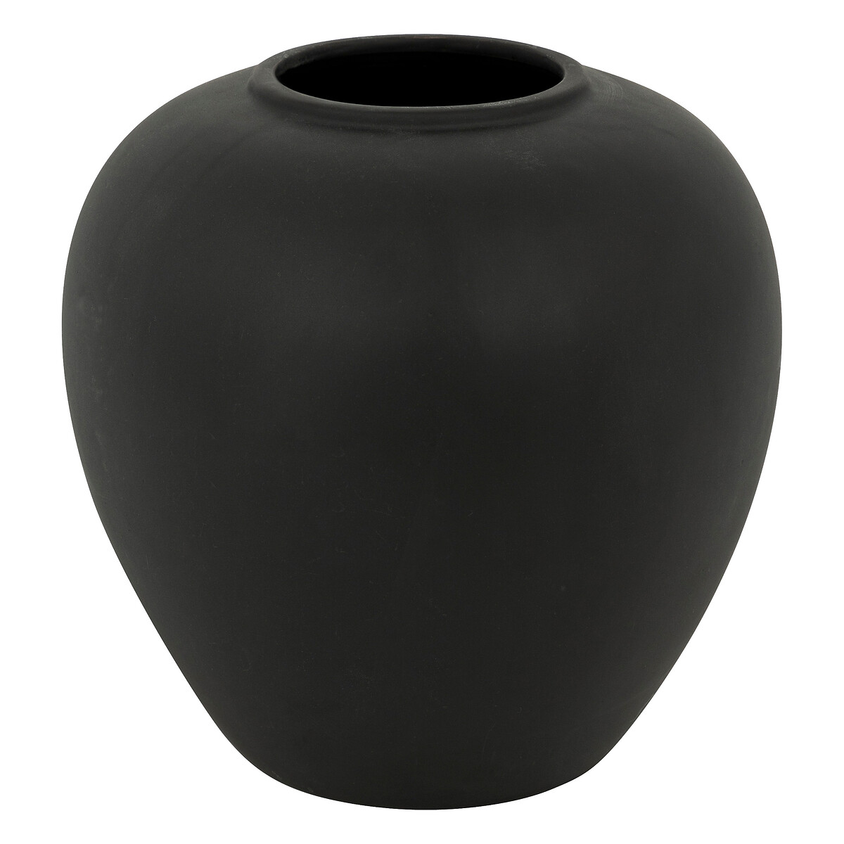 Ball vase "Rily" Ceramic, Black, H.22 cm
