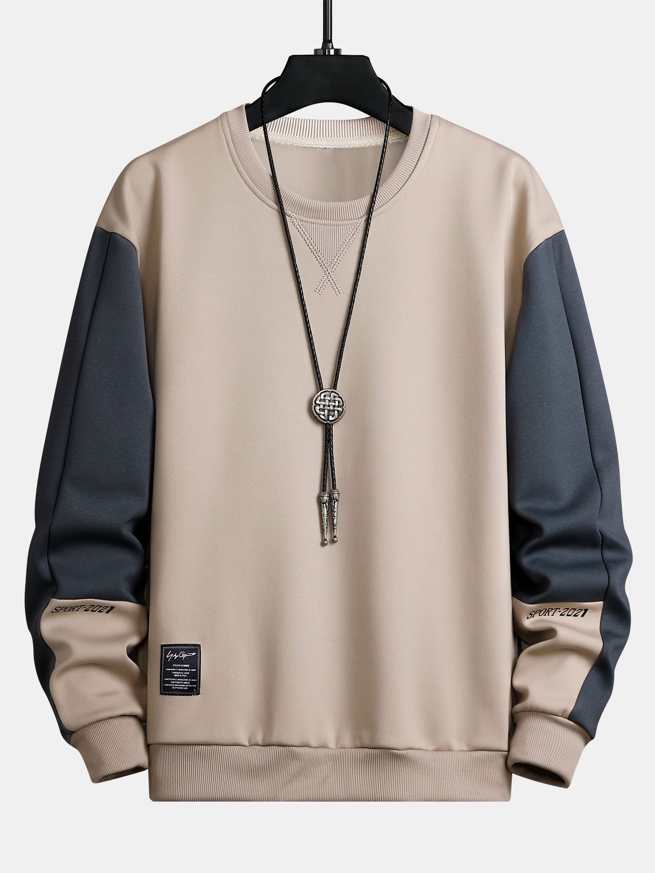 Color Block Crew Neck Sweatshirt