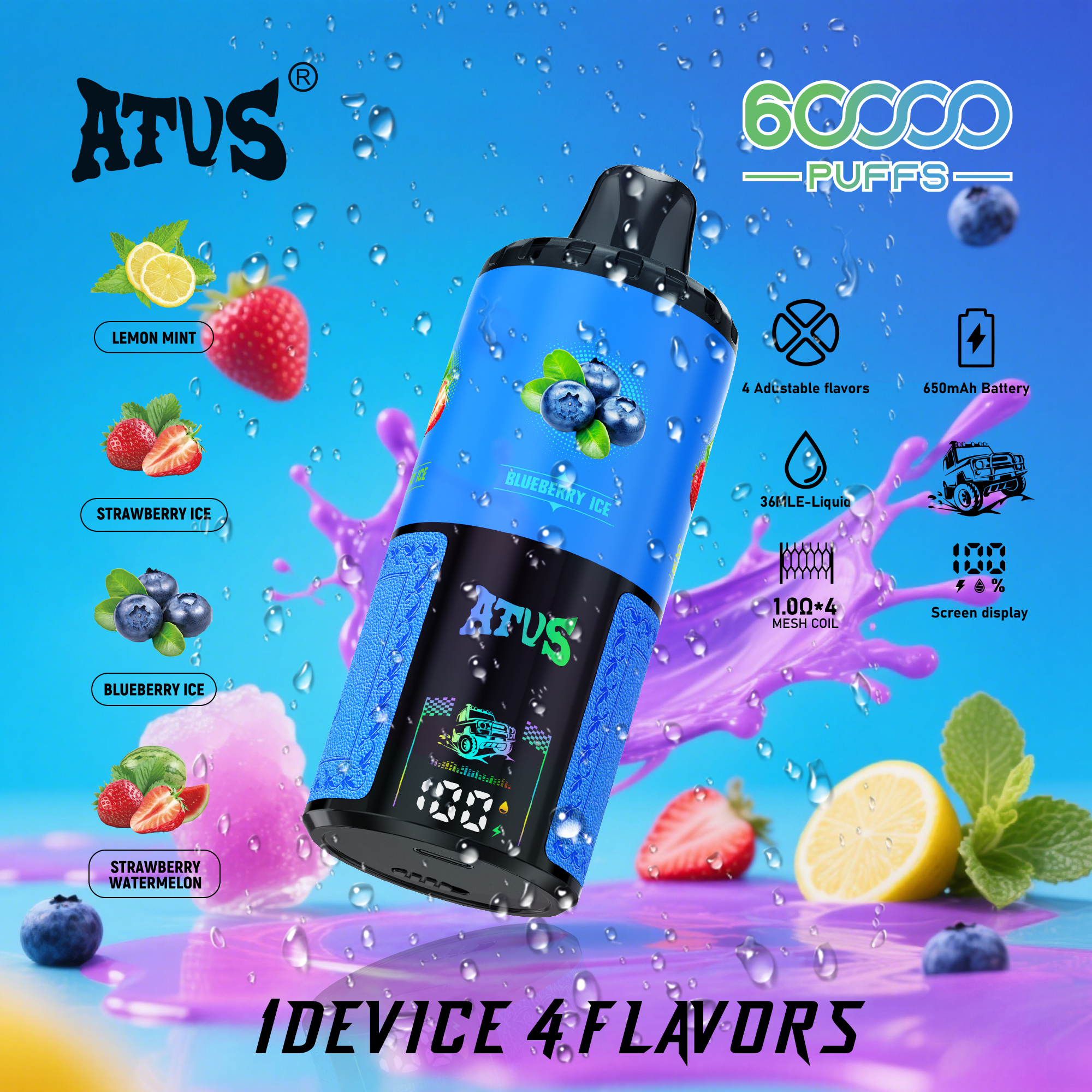 ATVS DE030 60000 Puffs Disposable Vape | 4-in-1