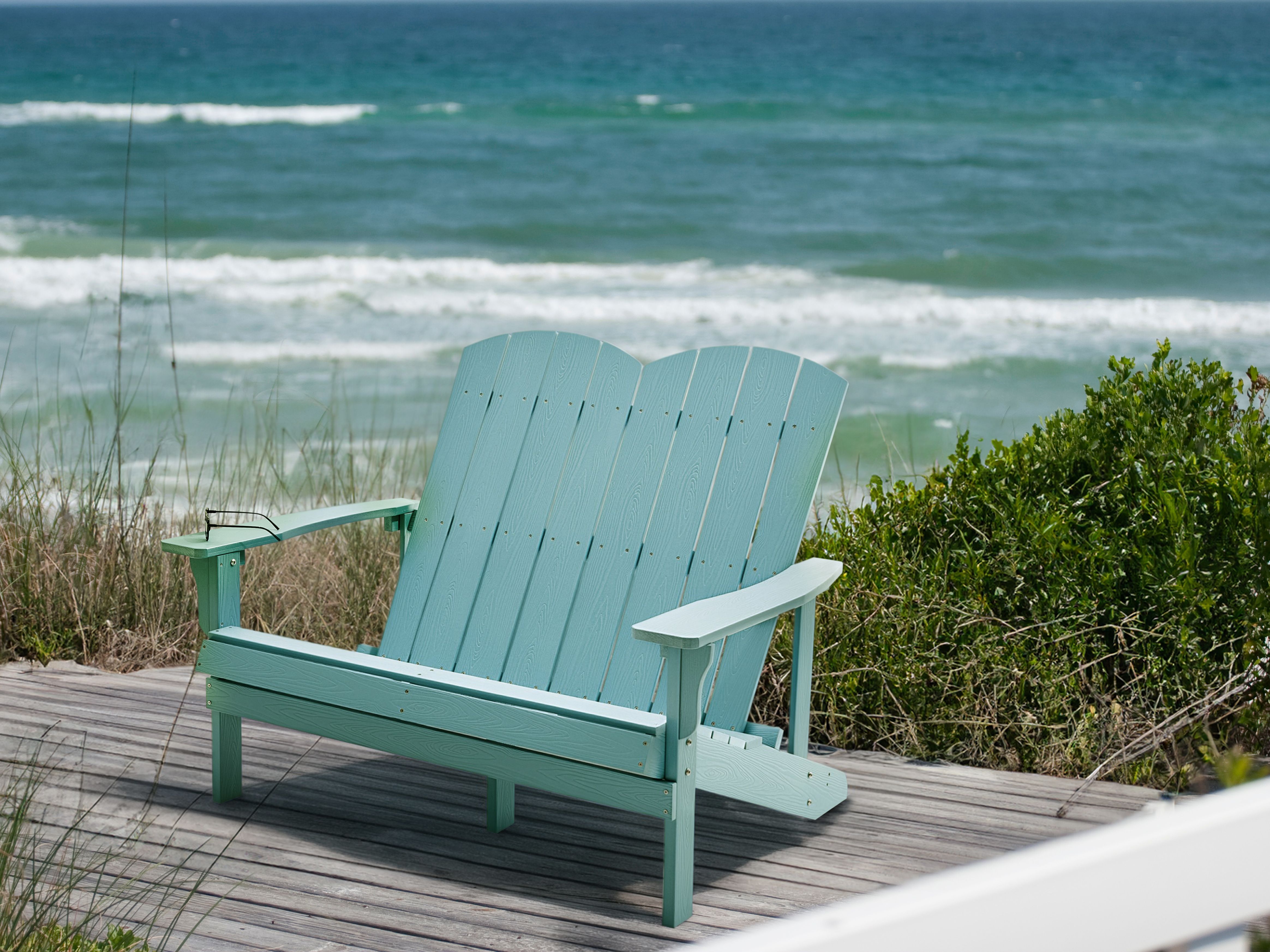 Garden Bench ADIRONDACK 125 cm Light Blue