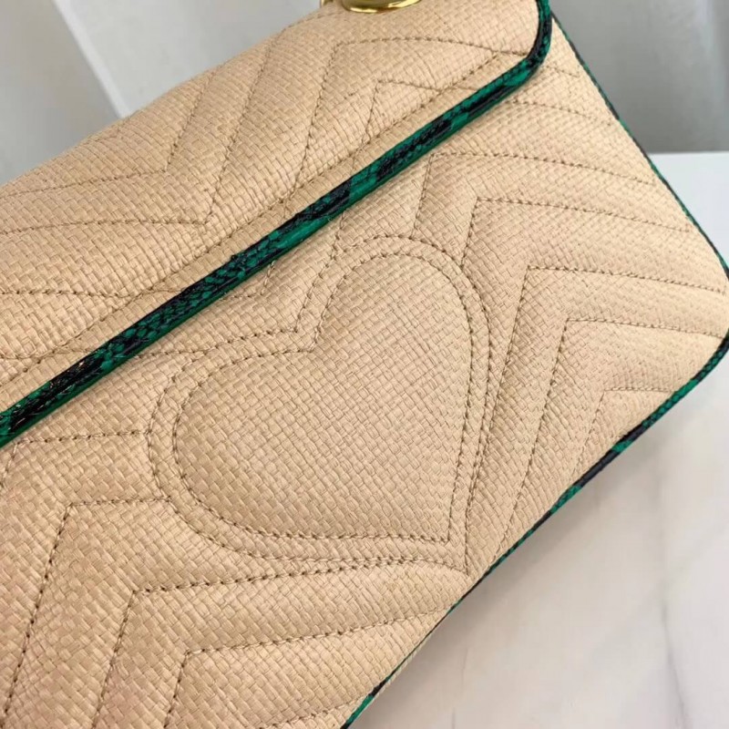 Replica Gucci Online Exclusive Gg Marmont Raffia Small Shoulder Bag 4434971:1High-quality replica