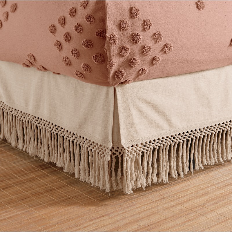 Macramé Bedskirt - MIDNIGHT VELVET CATALOG