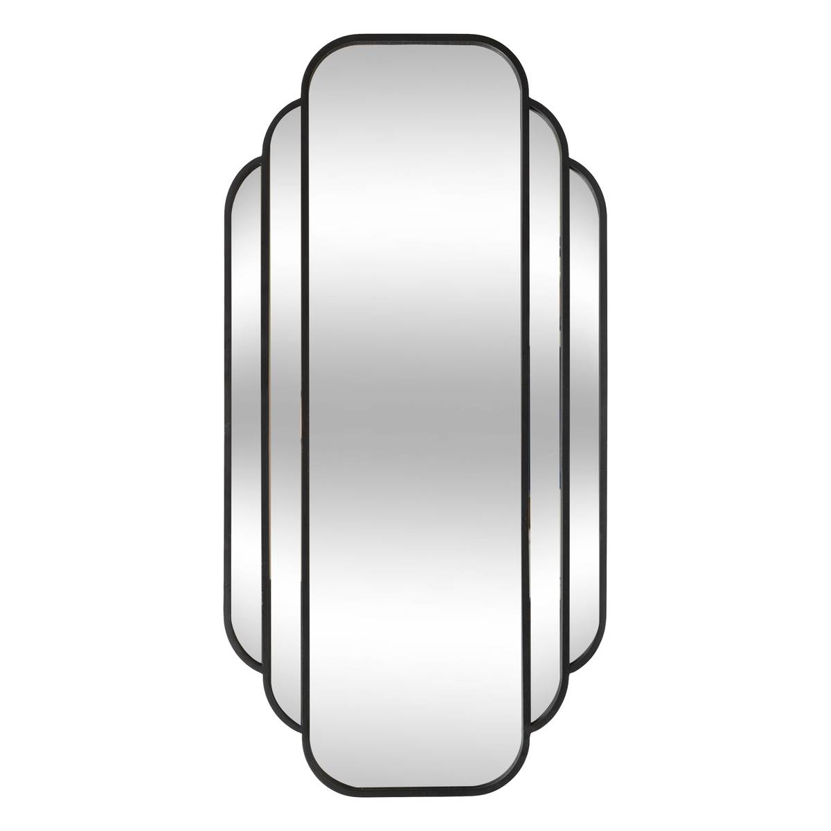 Wall Mirror "Benedita" Black, 100x50 cm