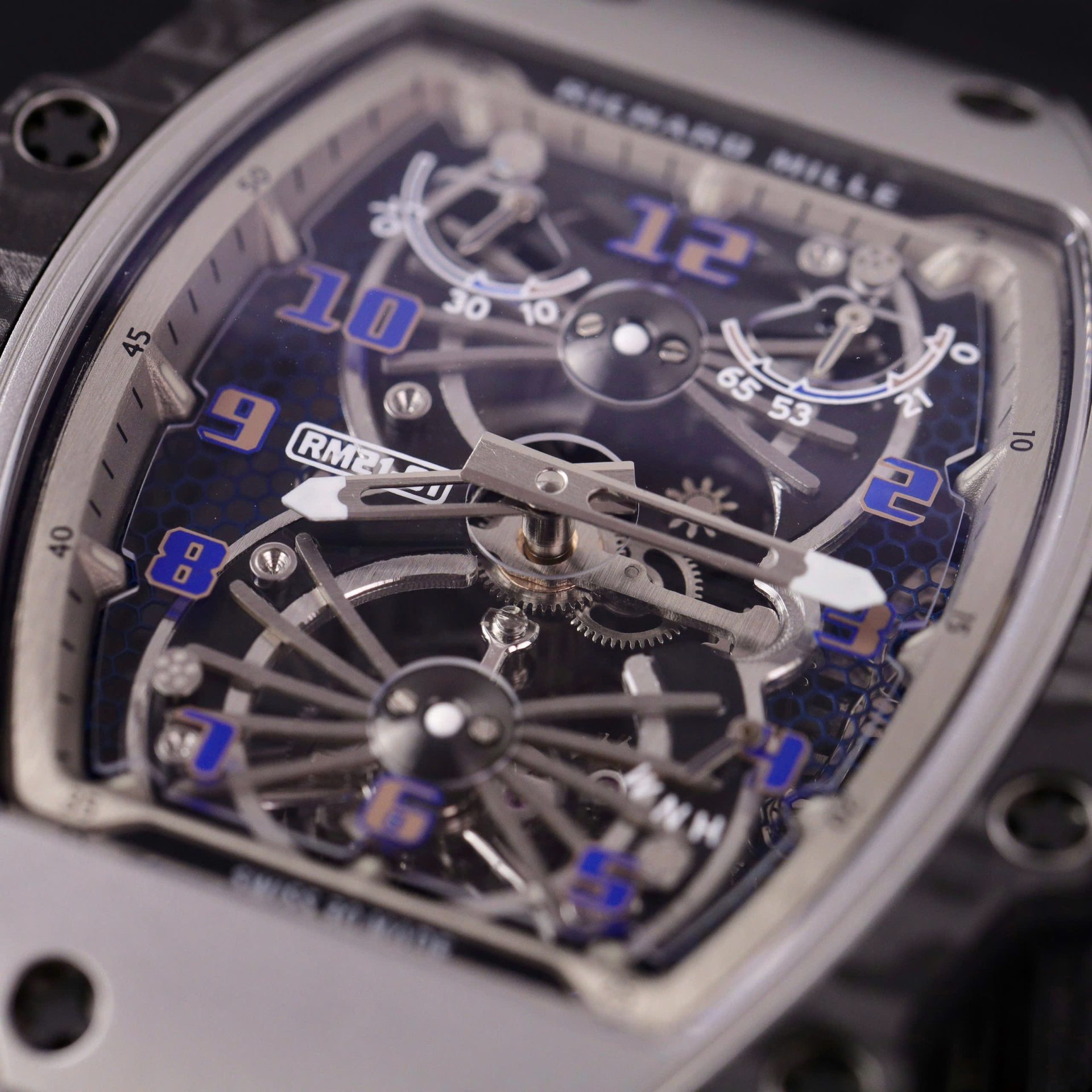 Richard Mille RM21-01 Tourbillon Best Replica Watch Rubber Strap 45mm - Top club