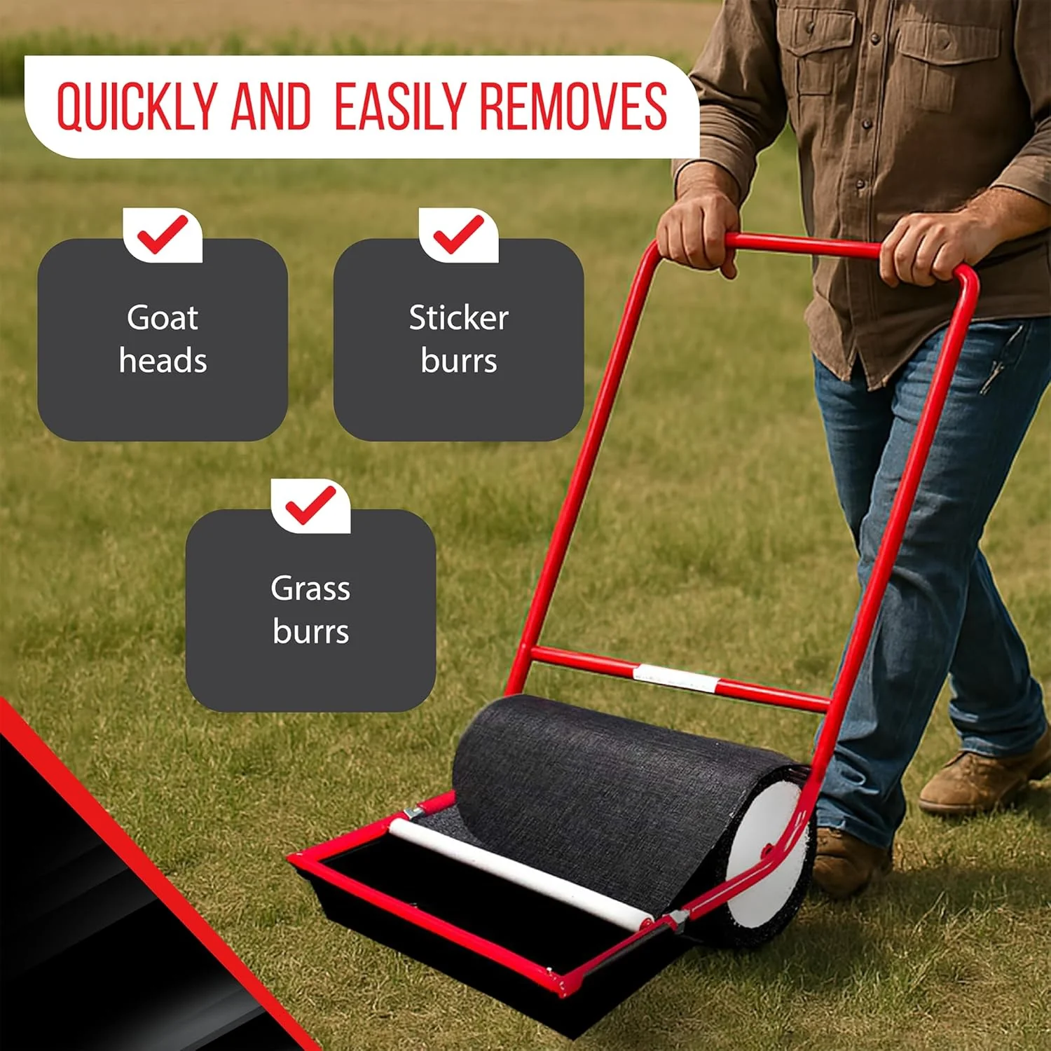 Sticker Burr Roller Remover, 18-inch Extra Wide - Push Model 2.0 - Image 2 Sticker Burr Roller Remover, 18-inch Extra Wide - Push Model 2.0 - Image 2