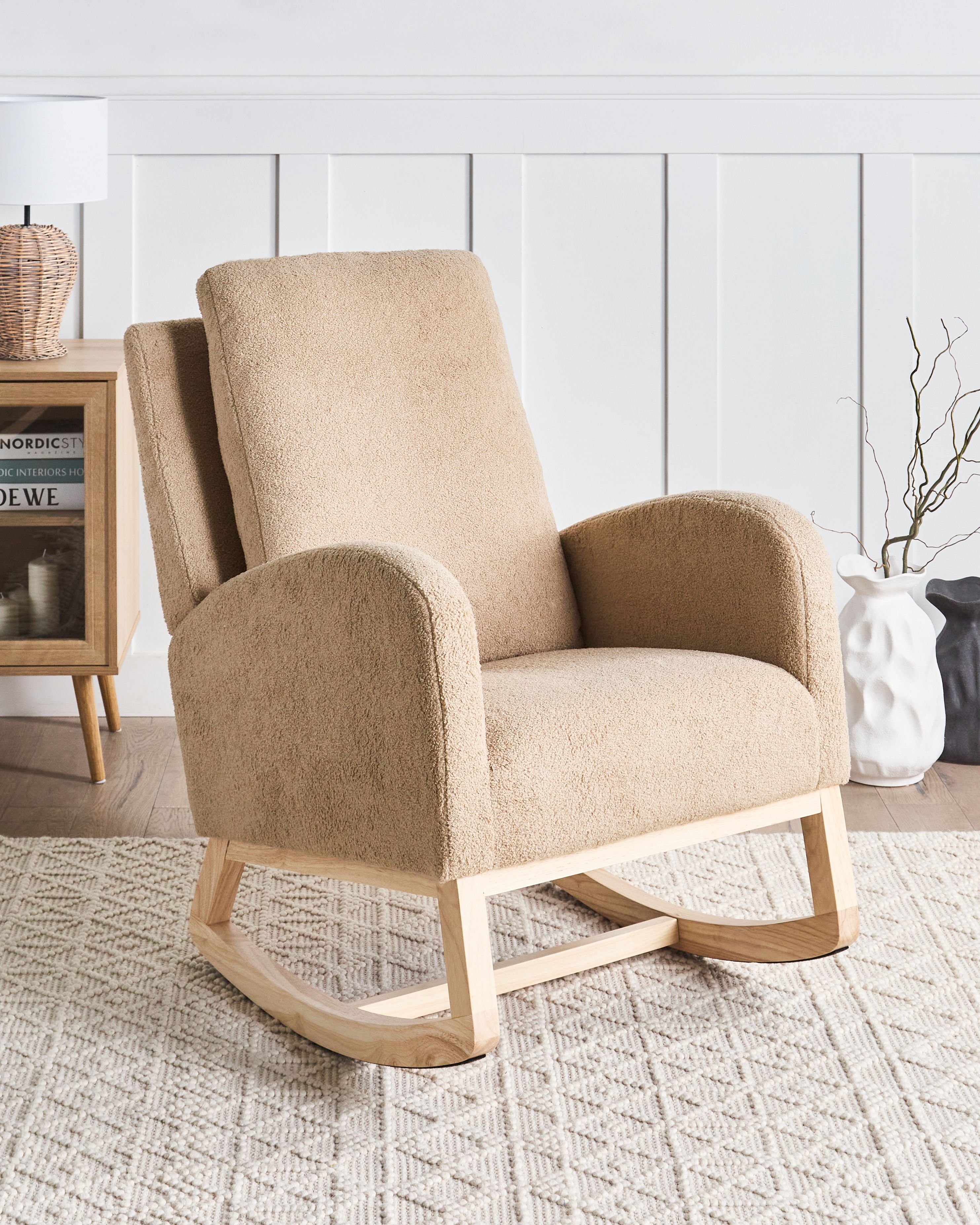 Rocking Chair ALSTA Boucle Beige