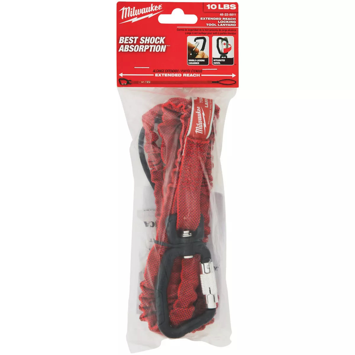 Milwaukee 10 Lb. Extended Reach Locking Tool Lanyard