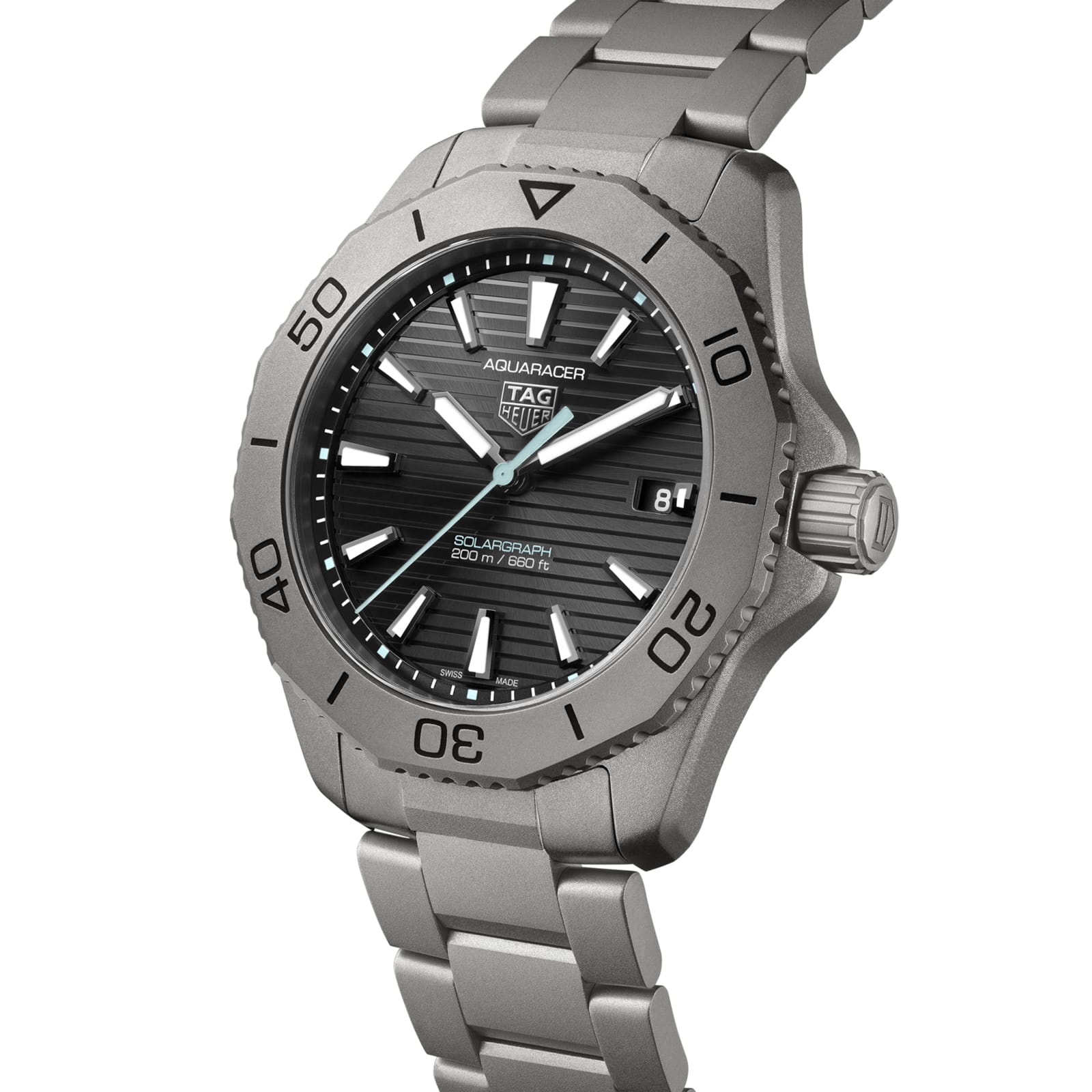 TAG Heuer Replica Watch Aquaracer Professional 200 Solargraph Solar Quartz 40 mm Titanium(1:1 replica) - Elite Watch Atelier