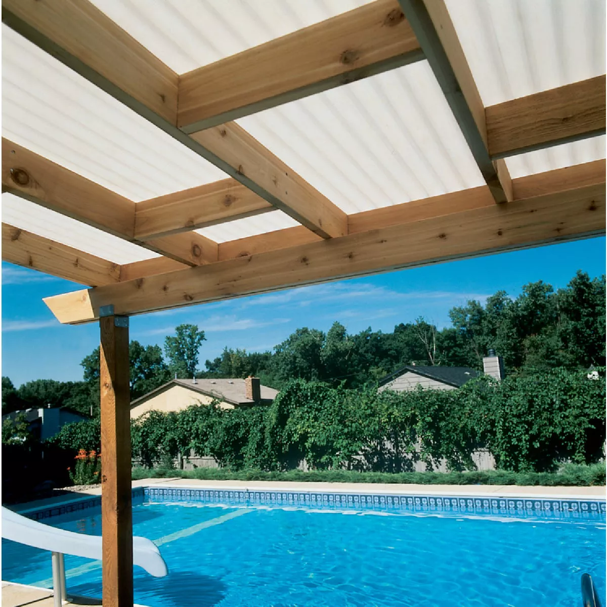 Sequentia WeatherGlaze 26 In. x 12 Ft. White Fiberglass Corrugated Panels
