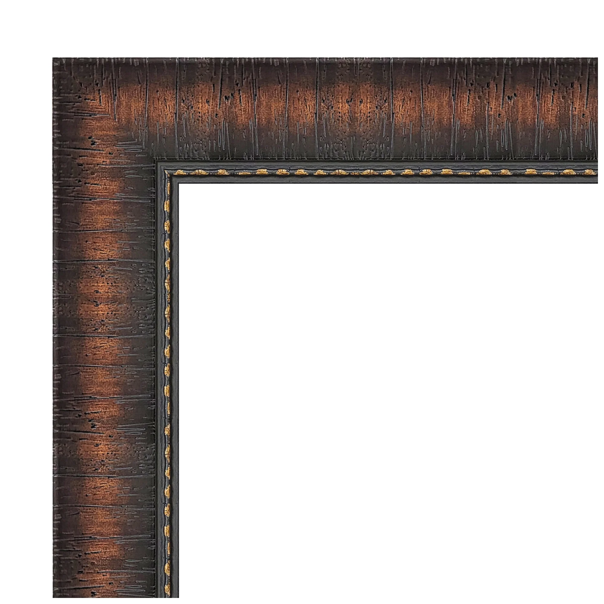 Amanti Art Caleb Brown Beveled Bathroom Wall Mirror