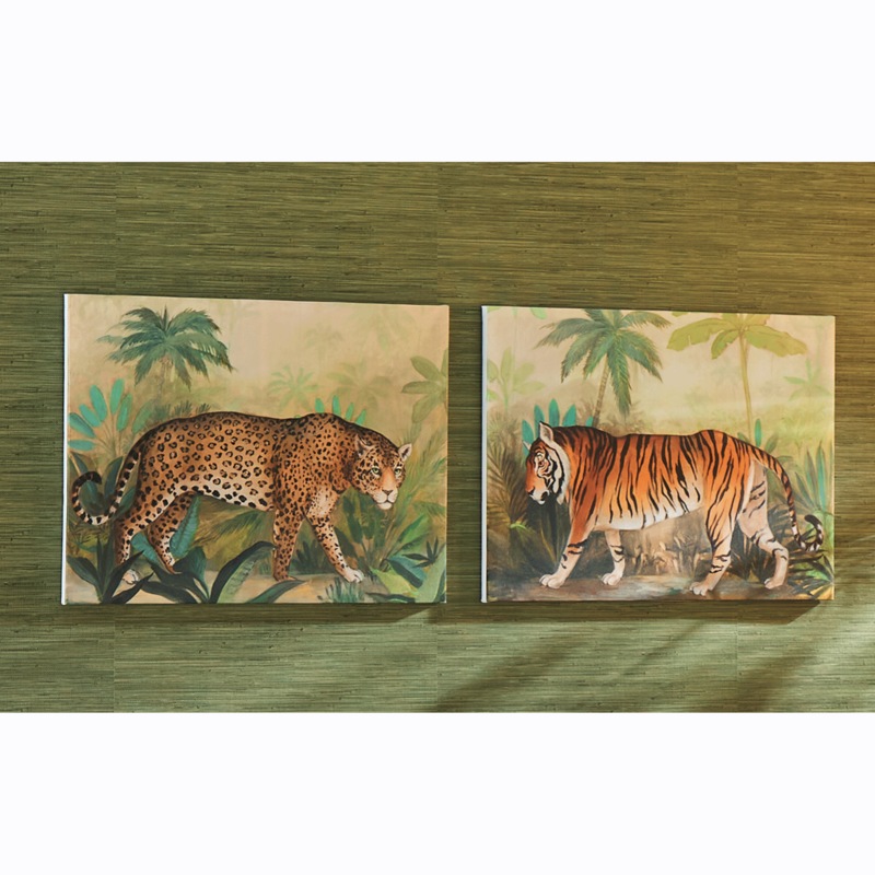 Set of 2 Wild Cats Wall Art - MIDNIGHT VELVET CATALOG